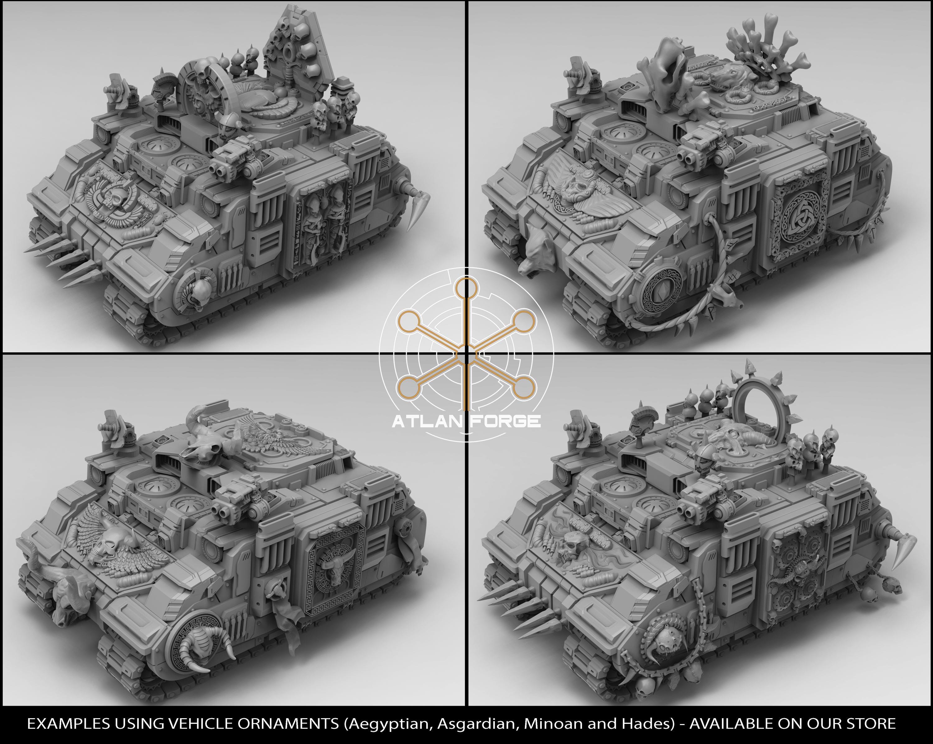 Arctodus Missile Vehicle 32mm sci-fi fantasy miniature for tabletop games grimdark RPGs dnd wargaming miniature dungeons and dragons