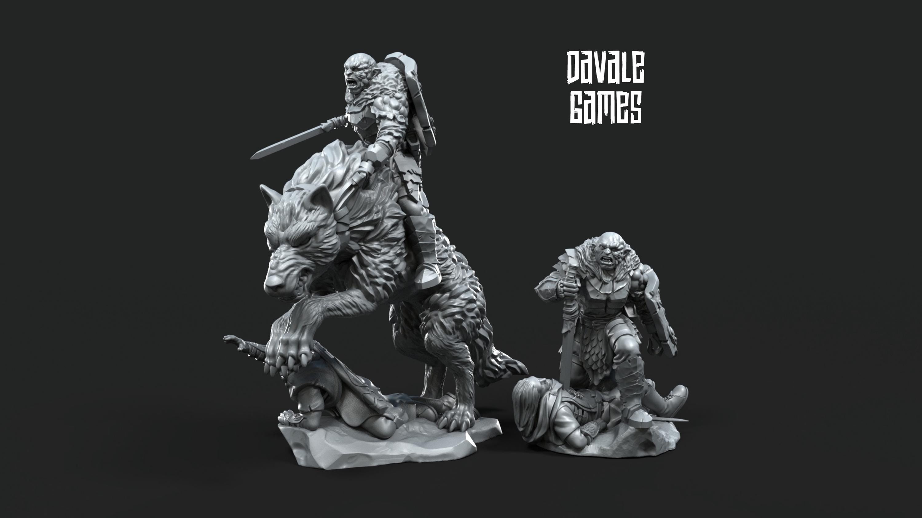 Korvog Orc Lord Commander 28mm miniatures dnd minis fantasy miniatures dungeons and dragons painting wargaming miniatures tabletop