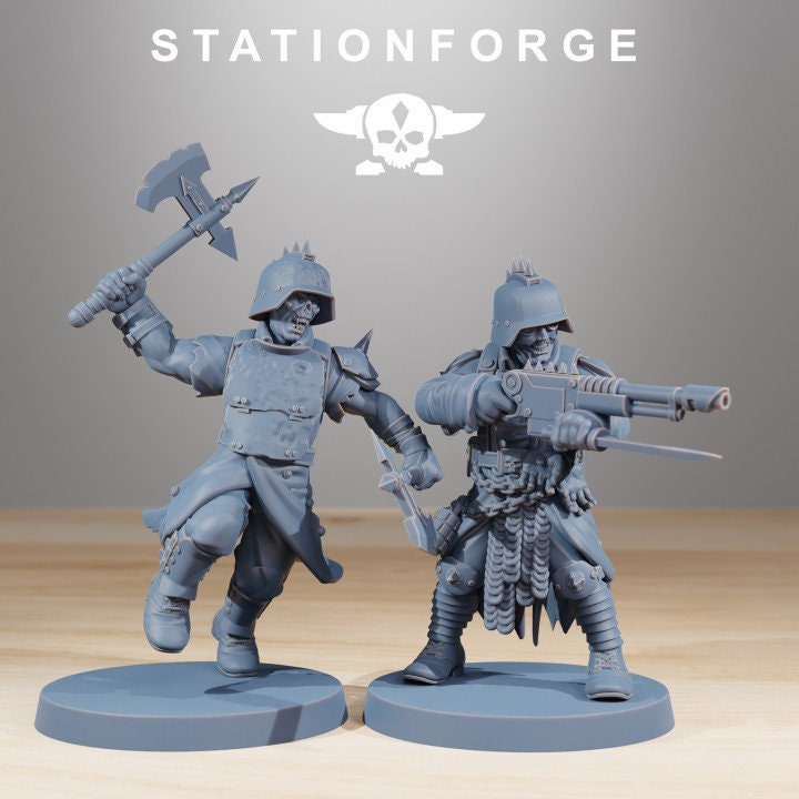 Corrupted Guard 32mm sci-fi fantasy miniature for tabletop games grimdark RPGs dnd wargaming miniature dungeons and dragons