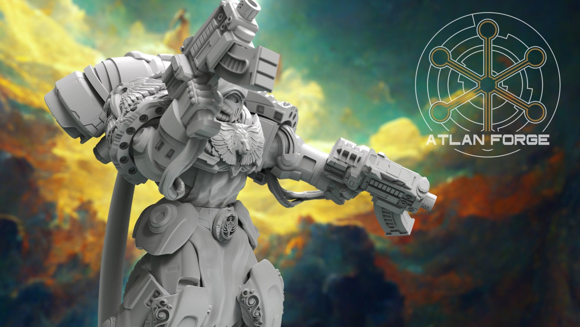 Angelic Seraphim 32mm sci-fi fantasy miniature for tabletop games grimdark RPGs dnd wargaming miniature dungeons and dragons painting gift