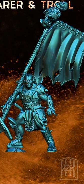 orcs Banner 28mm miniatures dnd gift fantasy miniatures dungeons and dragons minis wargaming miniatures tabletop wargames