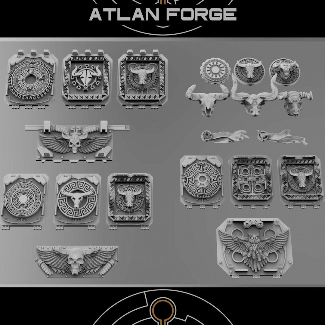 Minoan Vehicle Ornaments 32mm Miniature conversions kits fantasy miniature kit bashing set wargaming miniature painting gift RPG tabletop