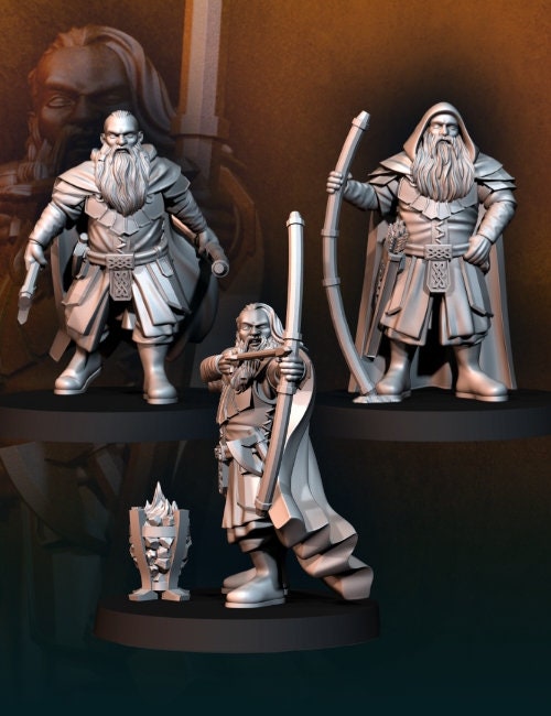 Kalak dwarf ranger explorers 28mm miniatures fantasy dungeons and dragons miniature wargaming miniatures tabletop dnd dwarf army miniatures