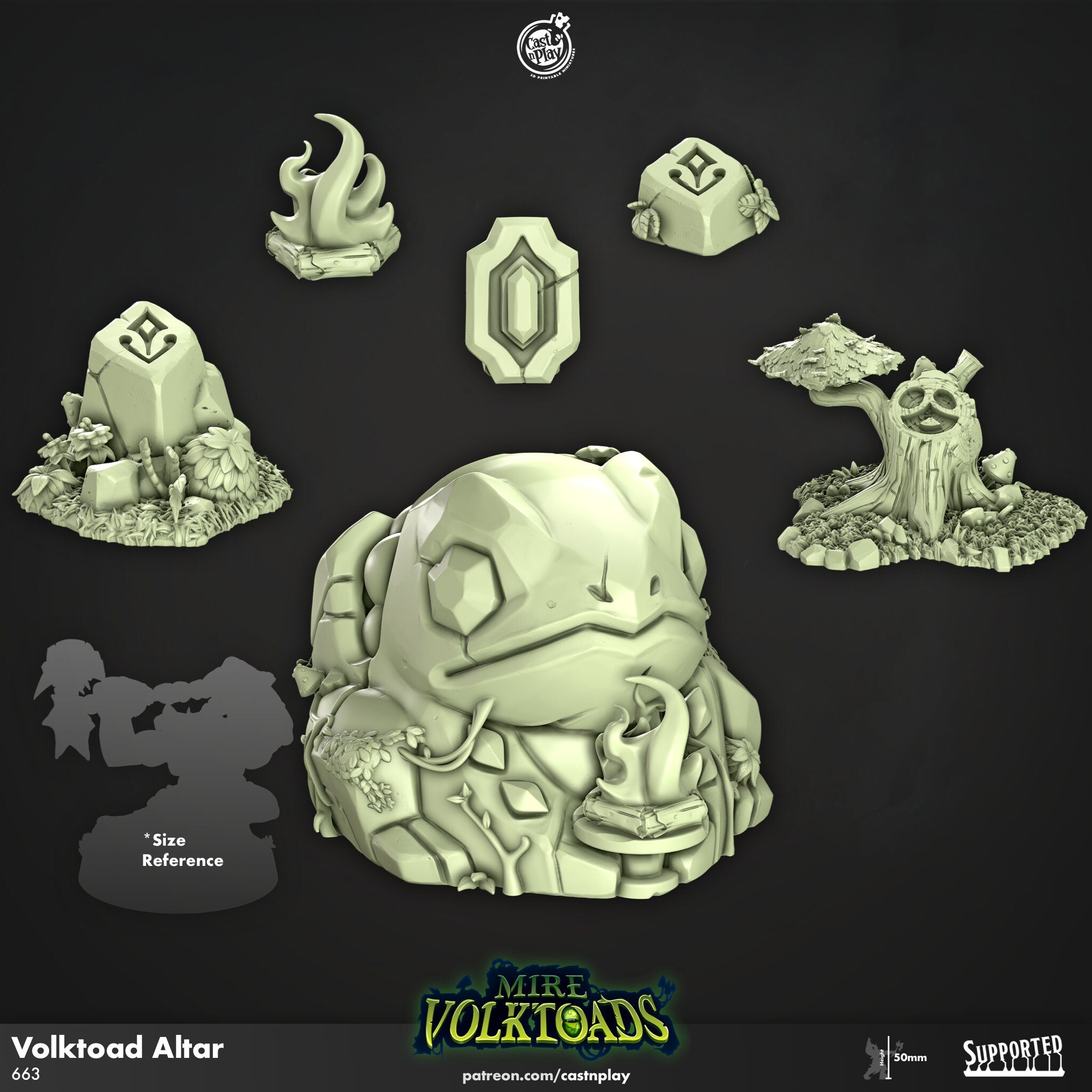 Mire Volktoads Altar scatter terrain dnd fantasy tabletop wargames 32mm