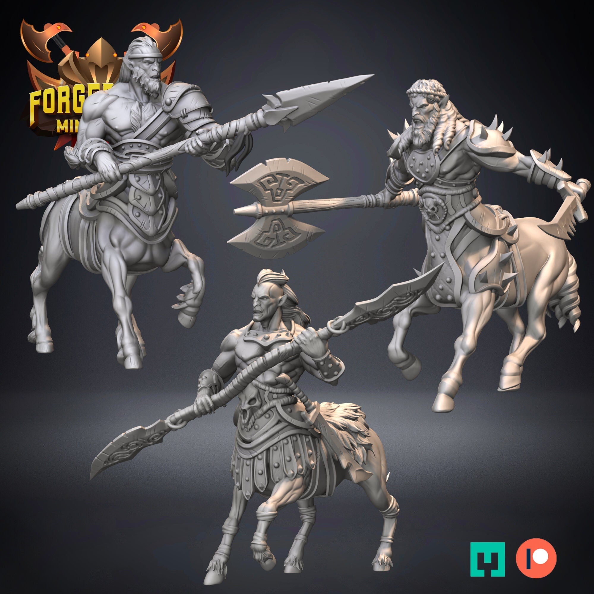 Greek Spartans Centaurs  warriors dnd fantasy tabletop wargames 32mm