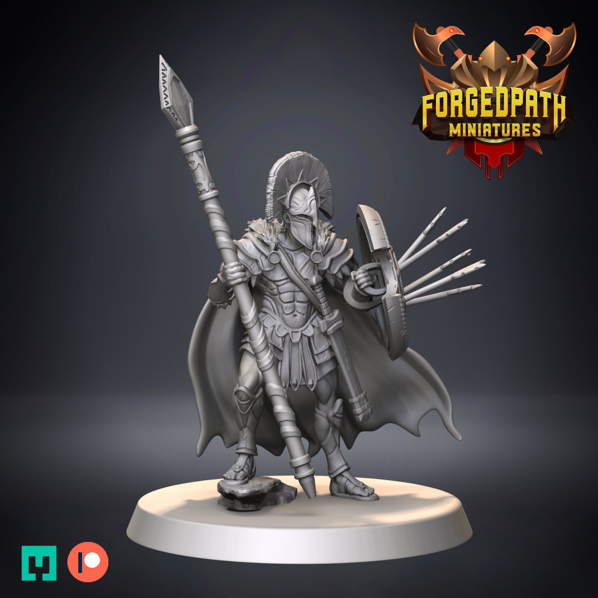 Greek Spartans Ares Greek General warrior dnd fantasy tabletop wargames 32mm