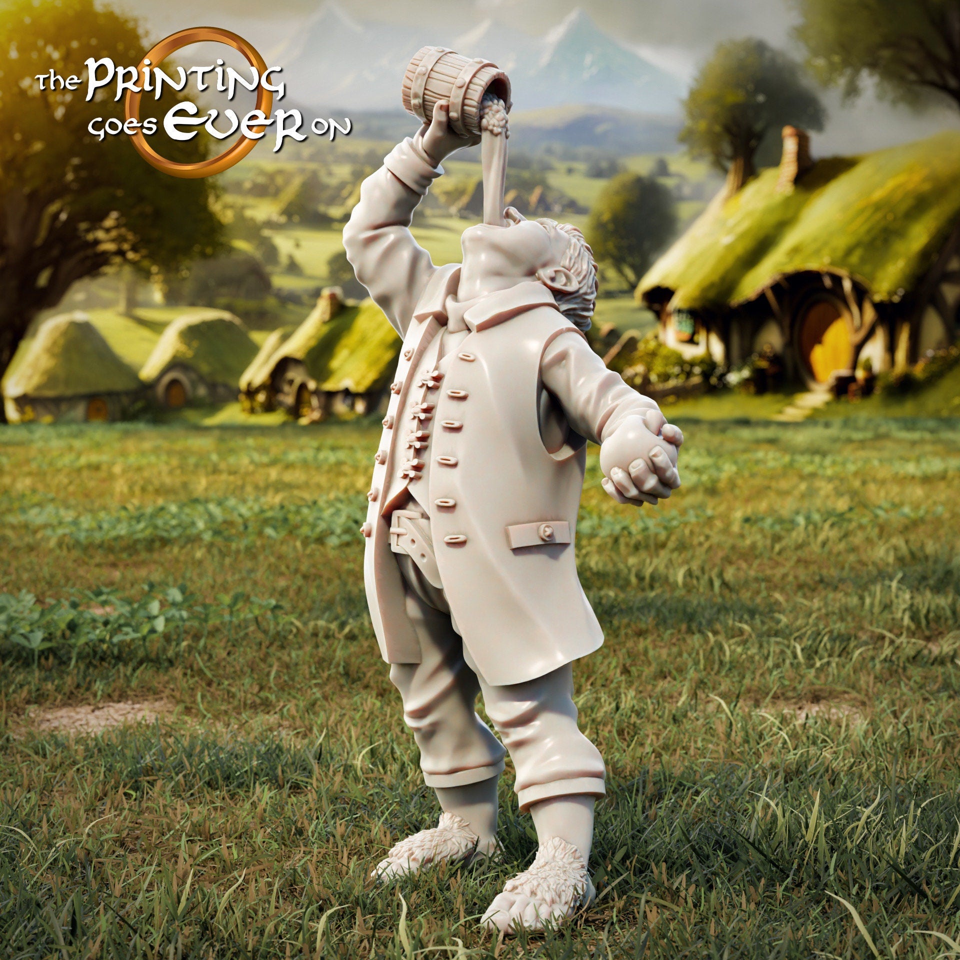 Halfling Commoners 28mm dnd miniature dungeon and dragons fantasy wargaming miniature tabletop wargame miniature for painting