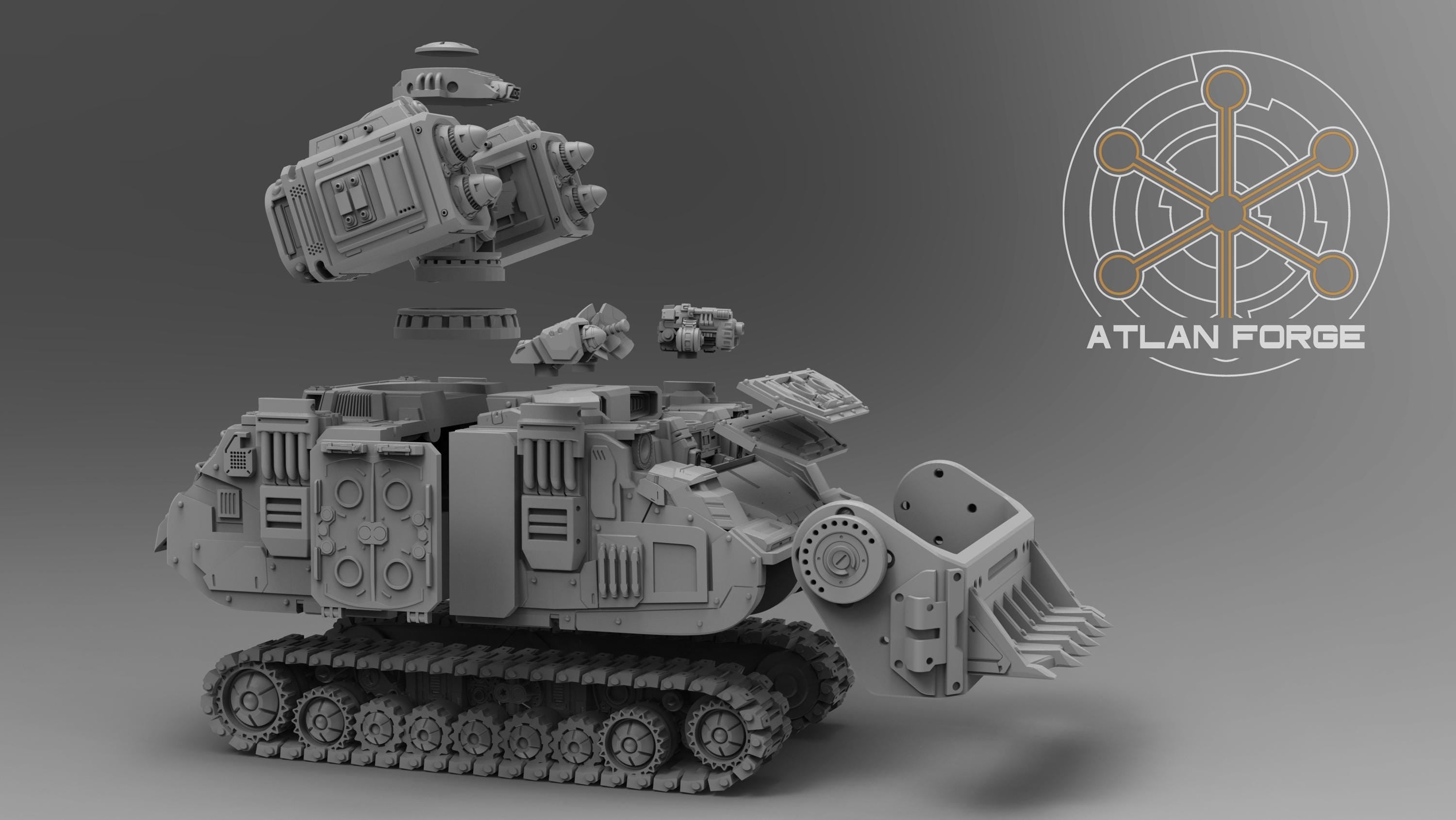 Arctodus Missile Vehicle 32mm sci-fi fantasy miniature for tabletop games grimdark RPGs dnd wargaming miniature dungeons and dragons