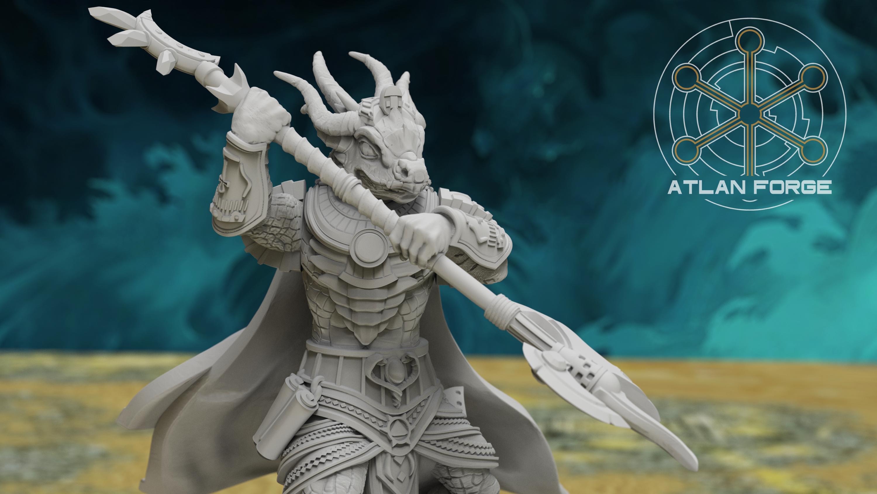 Aegyptus Reptilian Sorcerers 32mm sci-fi fantasy miniature for tabletop games grimdark RPGs dnd wargaming miniature dungeons and dragons