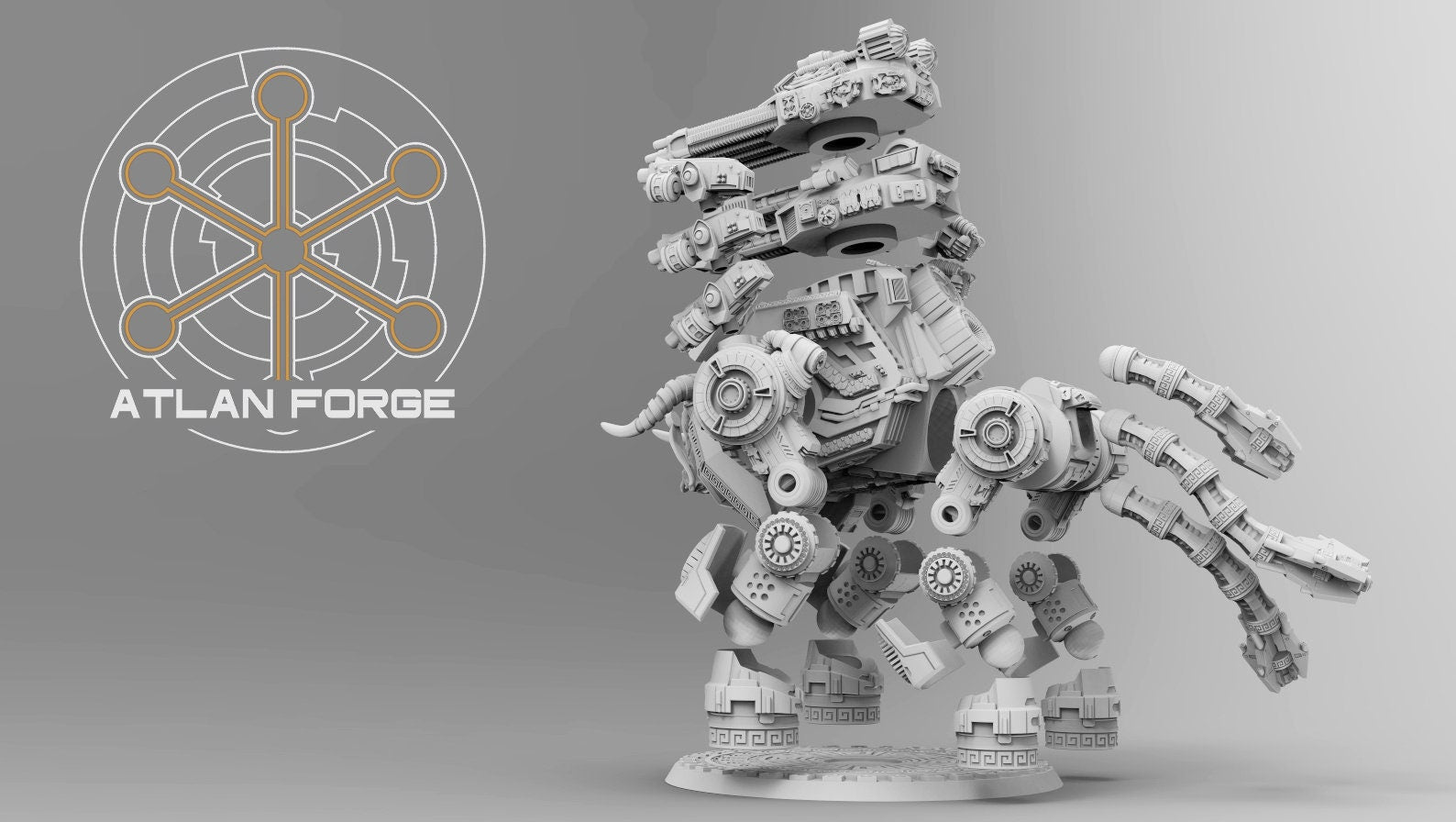 Minoan Taurus Dreadnought 32mm sci-fi fantasy miniature for tabletop games grimdark RPGs dnd wargaming miniature dungeons and dragons