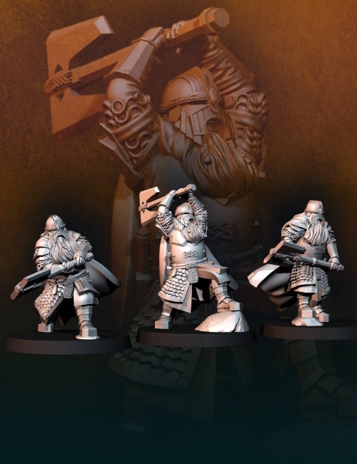 Kalak dwarf king guards 28mm miniatures fantasy dungeons and dragons miniature wargaming miniatures tabletop dnd dwarf army miniatures