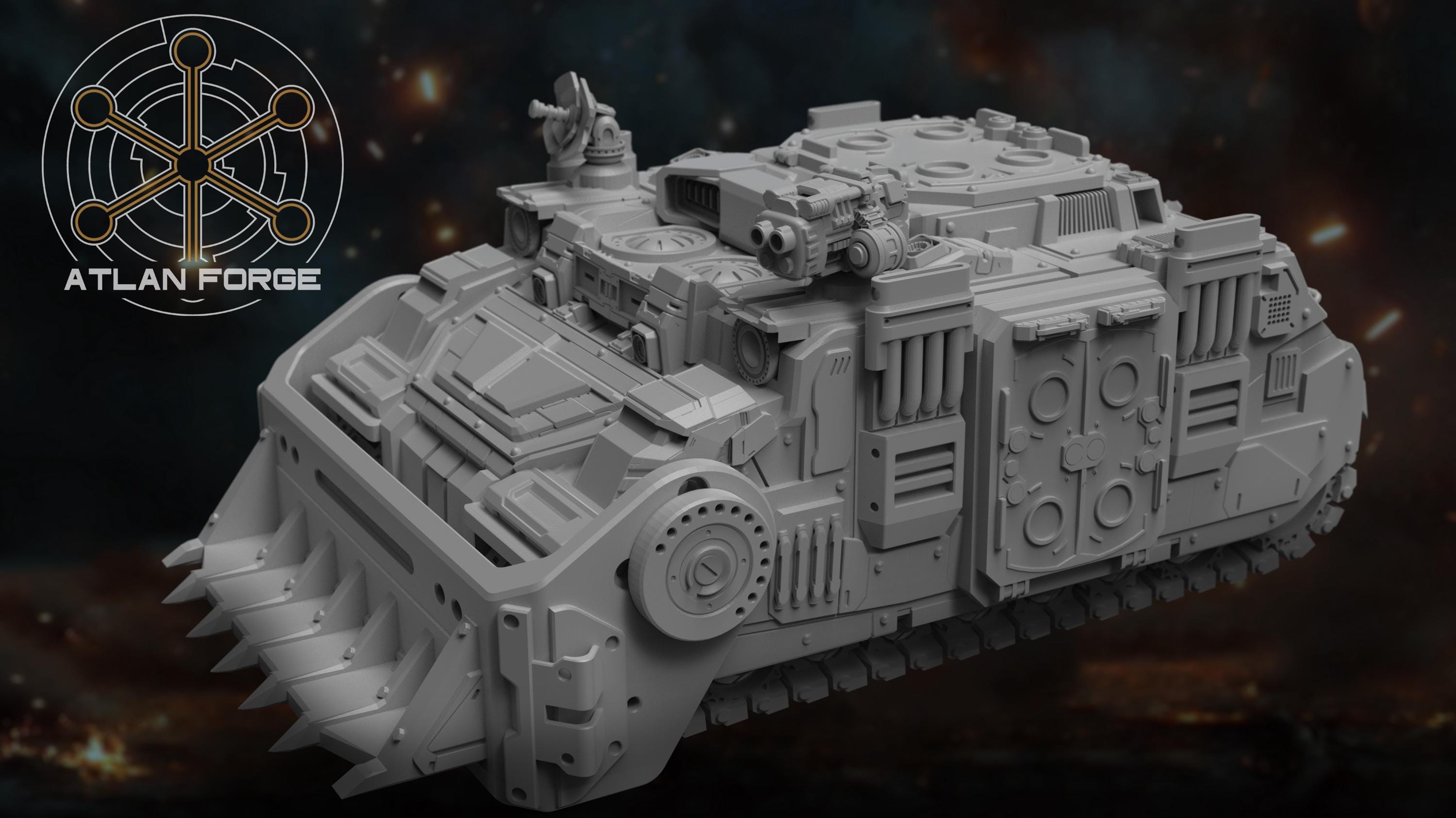 Arctodus Missile Vehicle 32mm sci-fi fantasy miniature for tabletop games grimdark RPGs dnd wargaming miniature dungeons and dragons