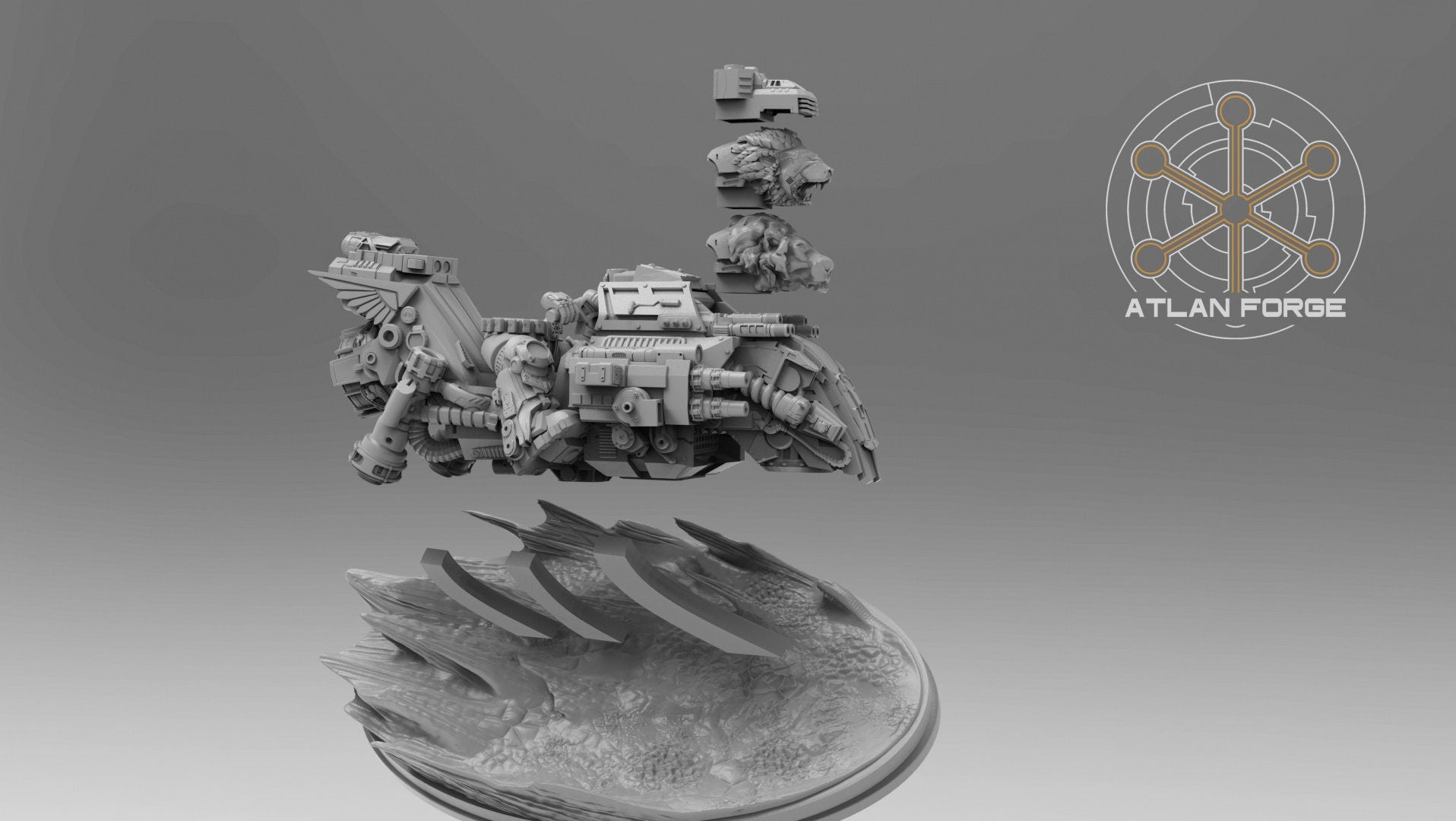 Angelic Hover Bikes 32mm sci-fi fantasy miniature for tabletop games grimdark RPGs dnd wargaming miniature dungeons and dragons painting