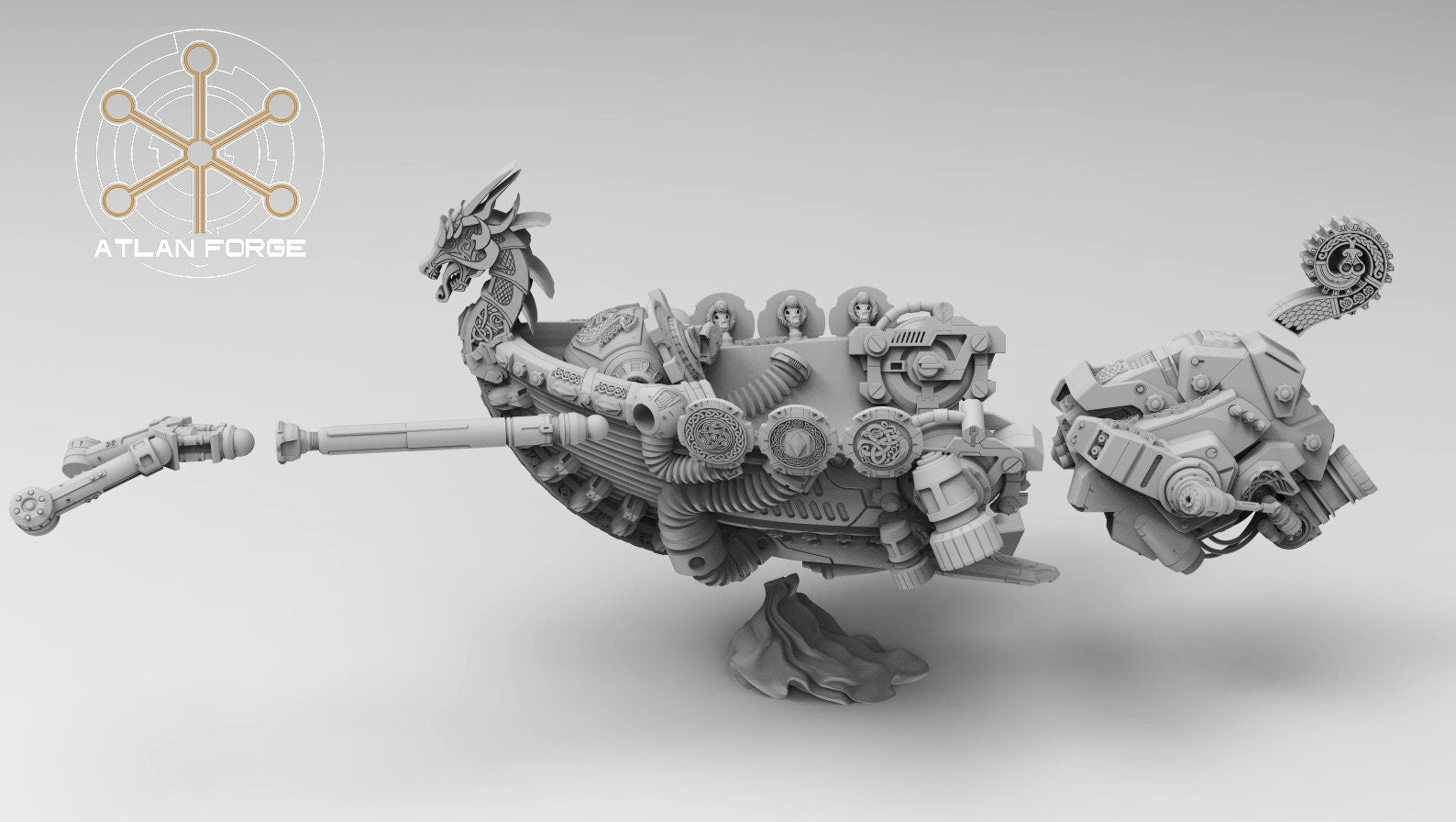 Endre Isklaw on the Bear Chariot 32mm miniature grimdark fantasy dnd wargaming miniatures dungeons and dragons painting gift RPG tabletop