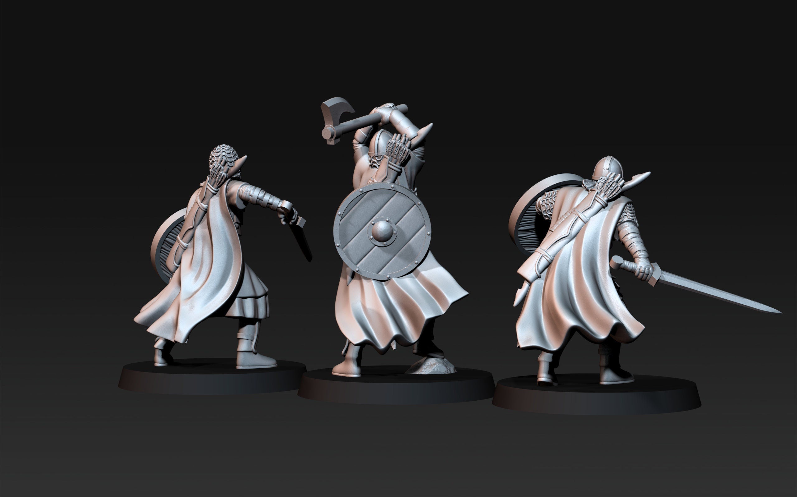 West Human warriors on foot 28mm fantasy tabletop wargame miniatures