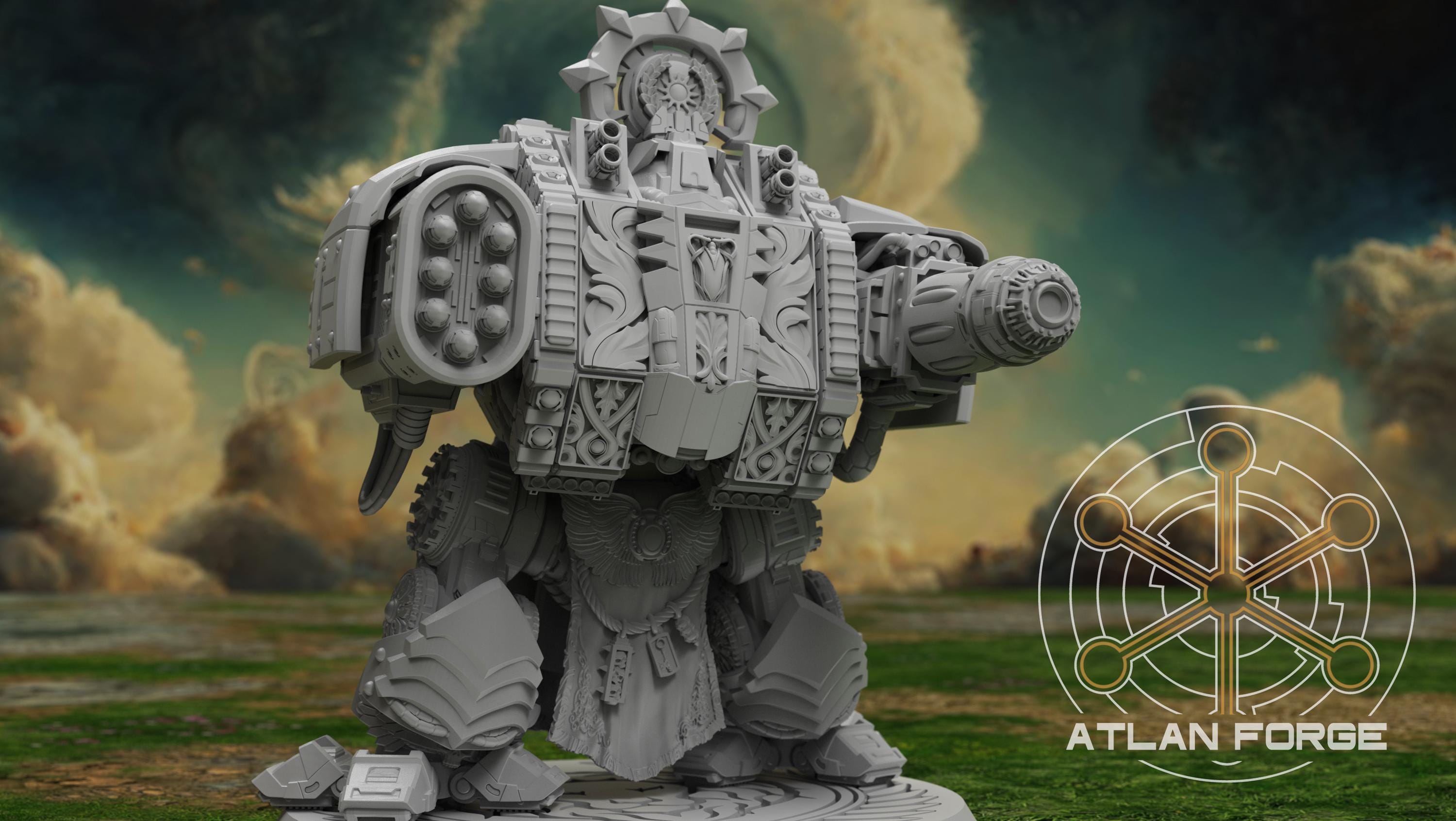 Angelic Lion Dreadnought 32mm wargame fantasy miniature dnd wargaming miniature dungeons and dragons painting gift RPG tabletop minis