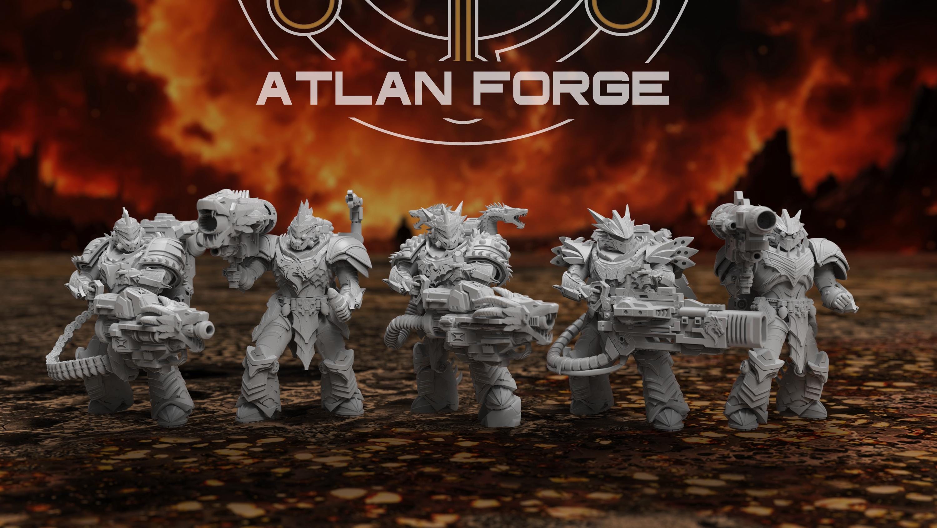 Dragon Knights Incinerators 32mm sci-fi fantasy miniature tabletop games grimdark RPGs dnd wargaming miniature dungeons and dragons painting