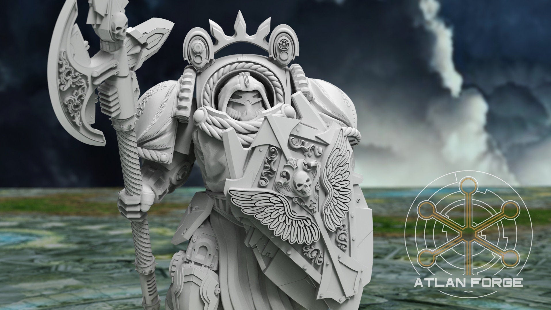 Angelic Assault dominators 32mm sci-fi fantasy miniature for tabletop games grimdark RPGs dnd wargaming miniature dungeons and dragons gift