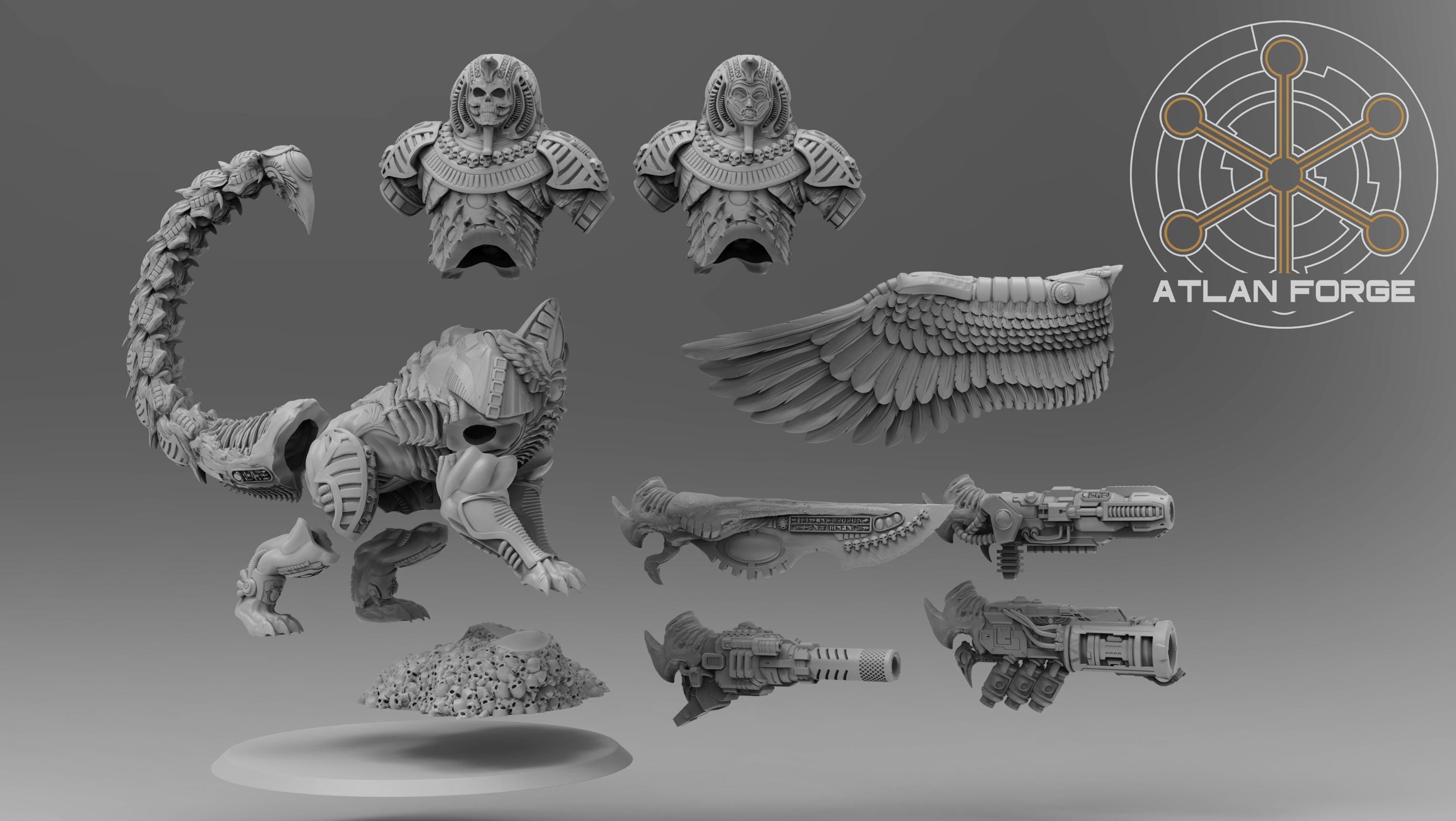 Aegyptian Battle Sphinx 32mm wargame fantasy miniature dnd wargaming miniature dungeons and dragons painting gift RPG tabletop minis