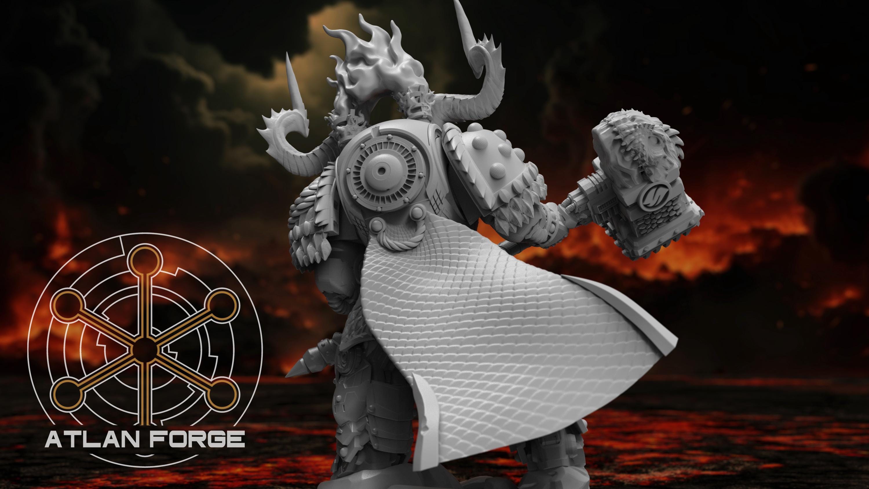 Dragon Inferno Captain 32mm wargame fantasy miniature dnd wargaming miniature dungeons and dragons painting gift RPG tabletop minis