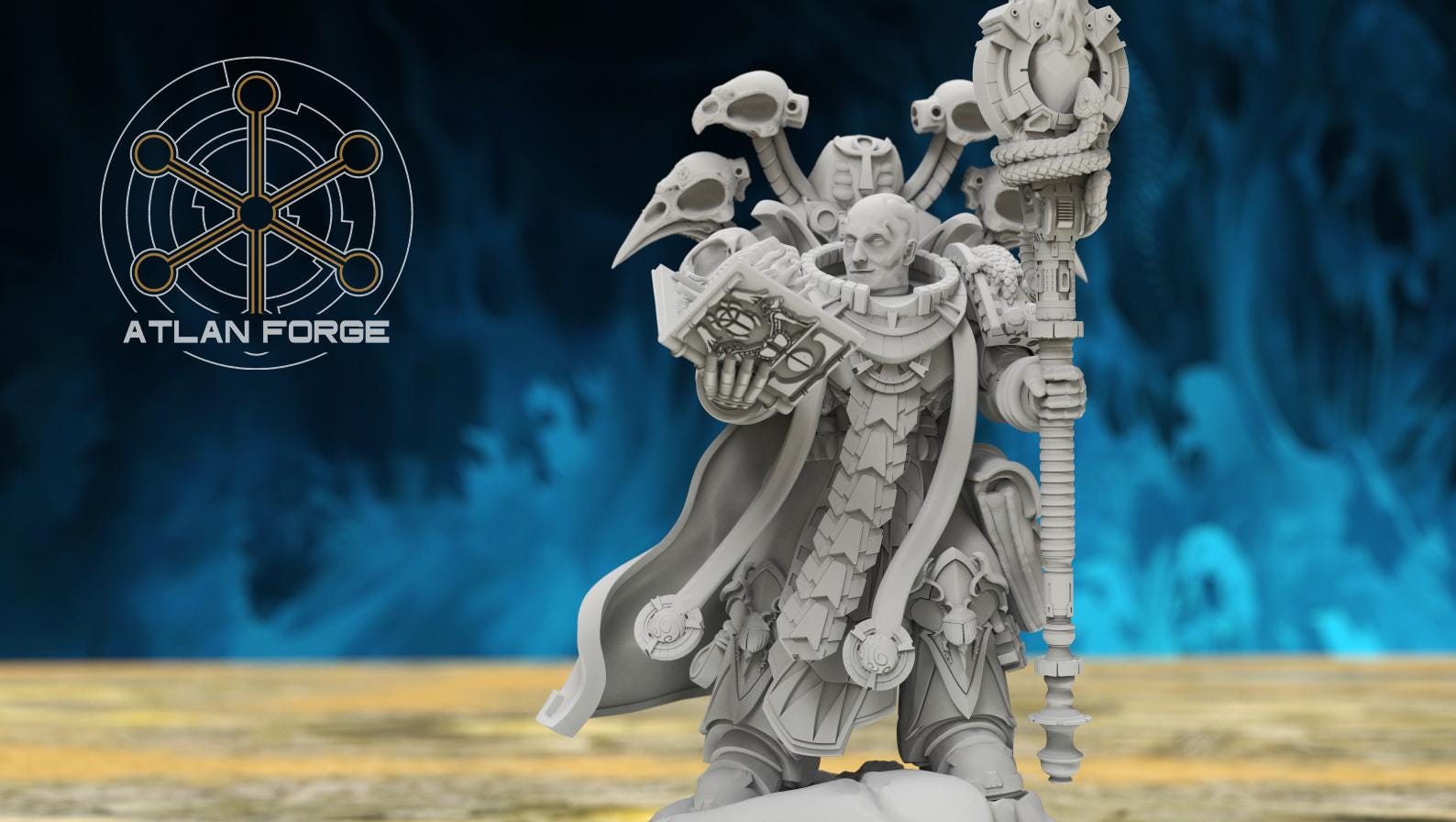 Ahyet Bahl Archmage of Aegyptus 32mm wargame fantasy miniature dnd wargaming miniature dungeons and dragons painting gift RPG tabletop minis