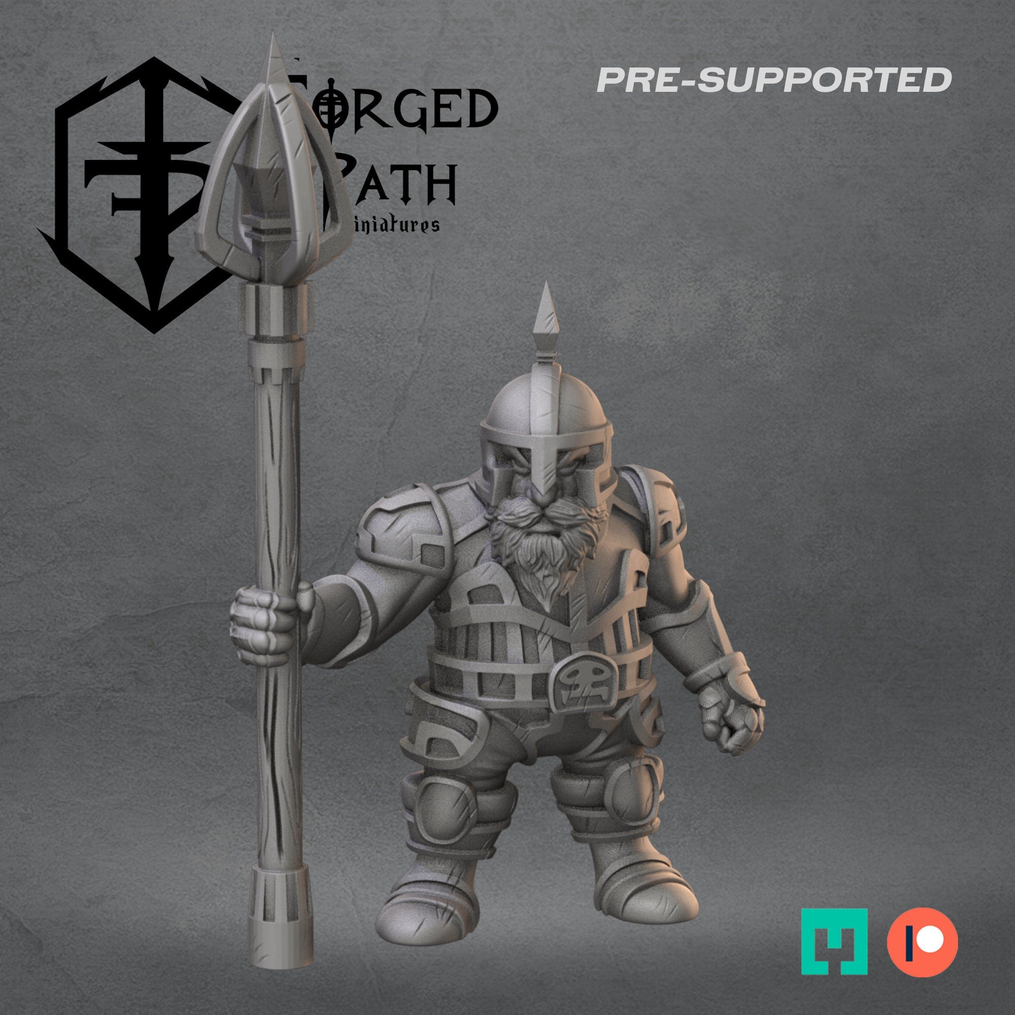 Iron tusk Harpooner Squadron Dwarves Fantasy Wargaming Miniatures 32mm scale