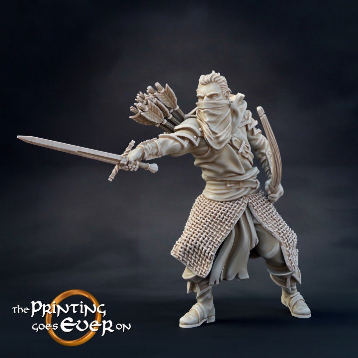 Watchers of Mona’Firth Captains 28mm dnd miniature dungeon and dragons fantasy wargaming miniature tabletop wargame miniature for painting