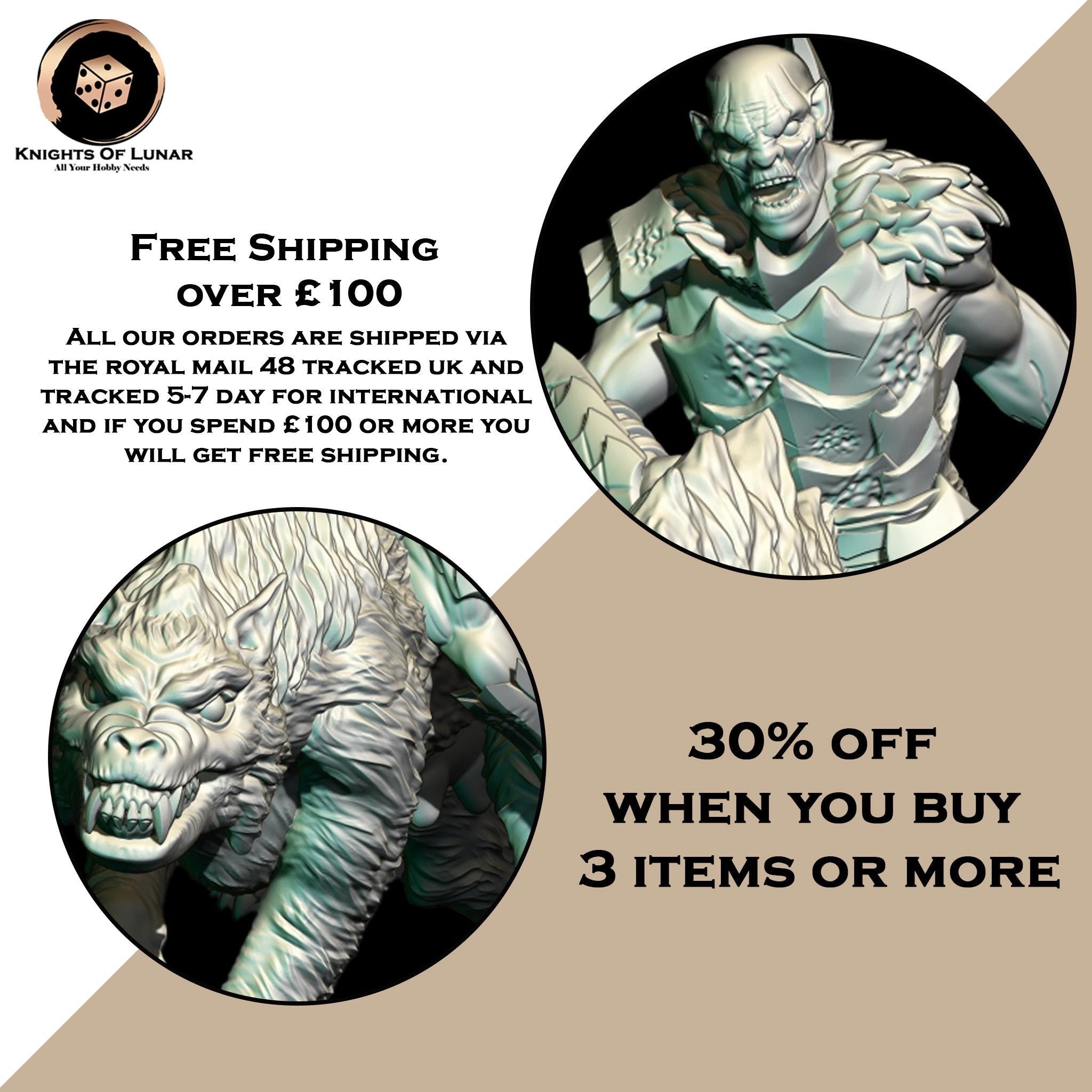 28mm Resin Bearman Warriors | DnD & Wargaming Minis – Ready for Painting and Epic Fantasy Battles