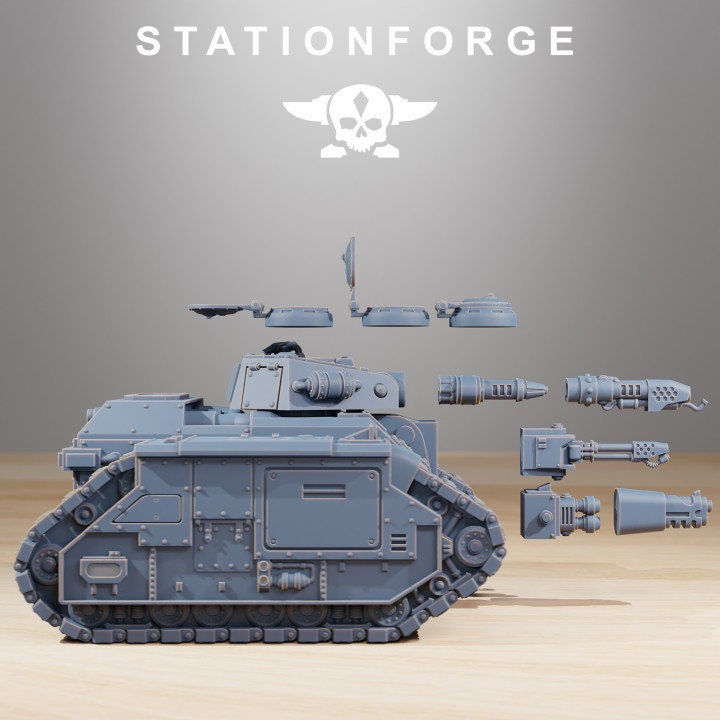 GrimGuard Flame Tank 28mm sci-fi fantasy miniature for tabletop games grimdark RPGs dnd wargaming miniature dungeons and dragons