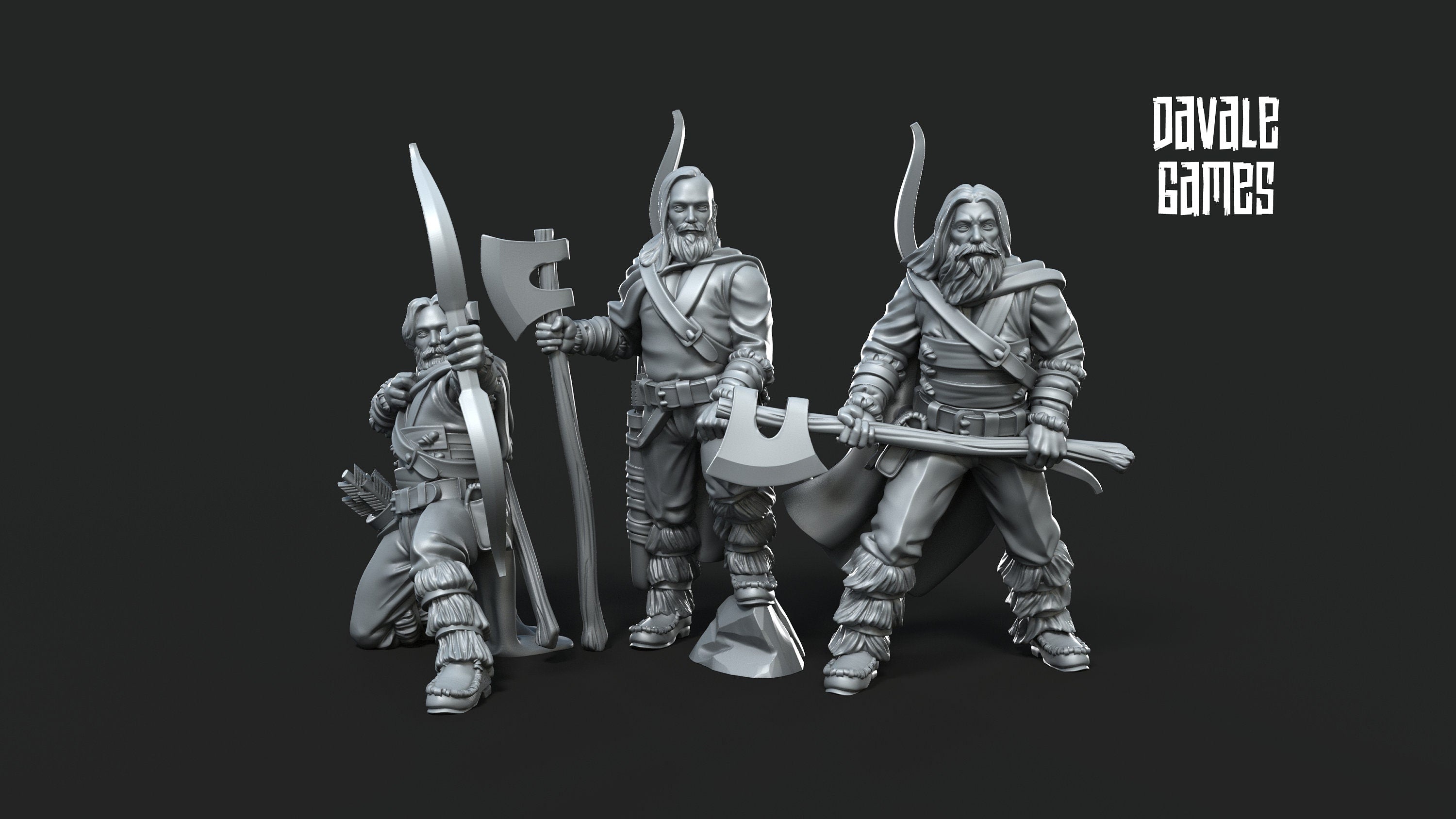 28mm Resin Bearman Warriors | DnD & Wargaming Minis – Ready for Painting and Epic Fantasy Battles