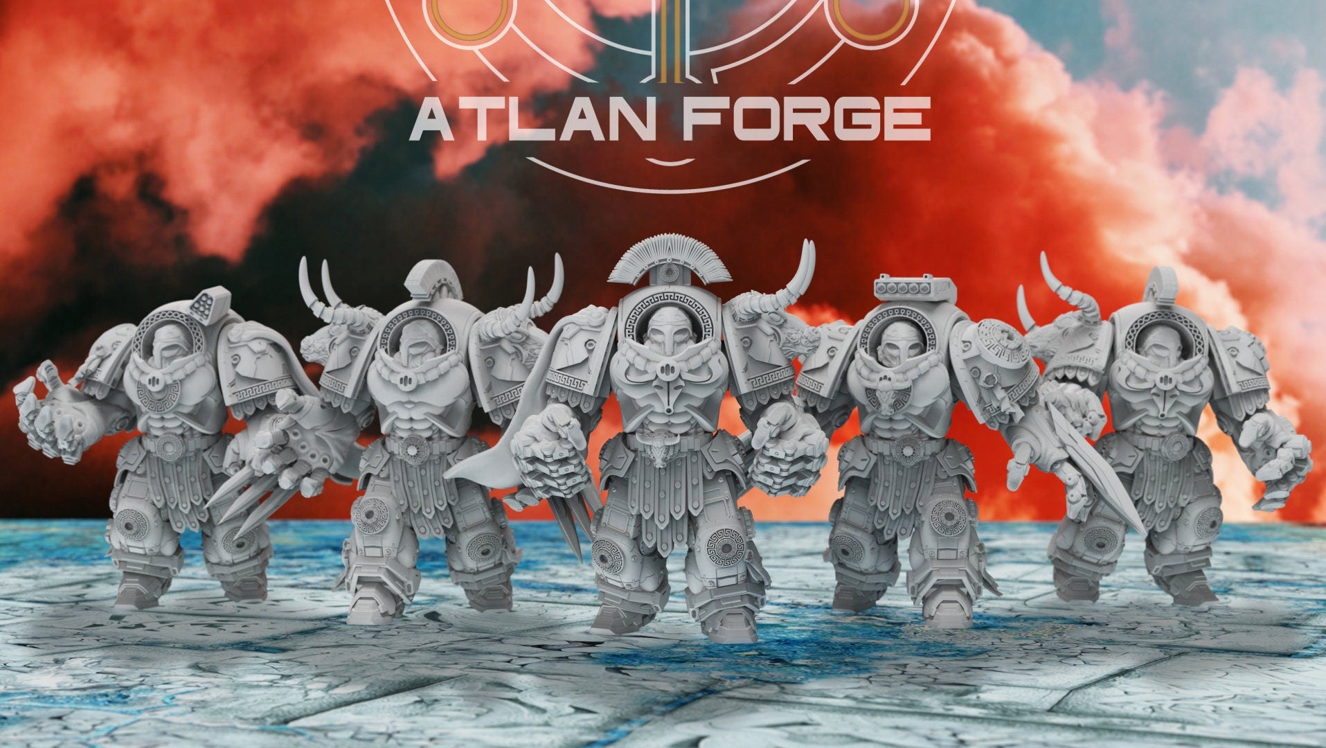 Minoan Assault Myrmidons grimdark fantasy miniature dnd wargaming miniature dungeons and dragons painting gift RPG tabletop minis