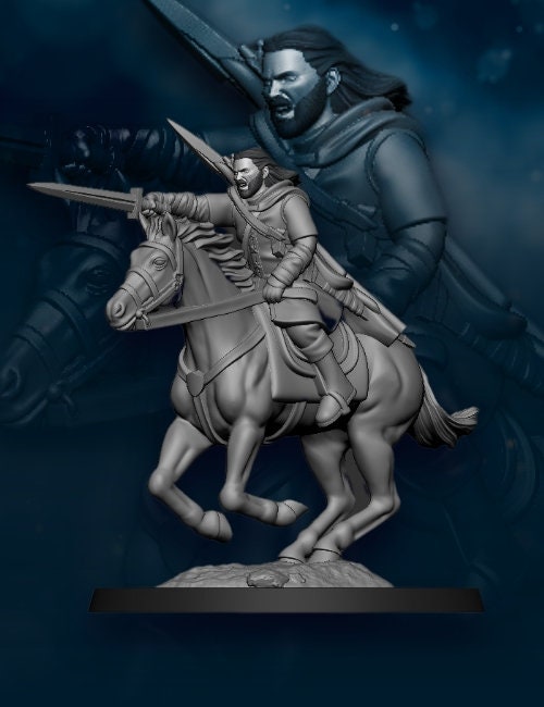 North Human rangers mounted 28mm miniatures dnd minis fantasy miniatures dungeons and dragons miniatures painting wargaming miniatures