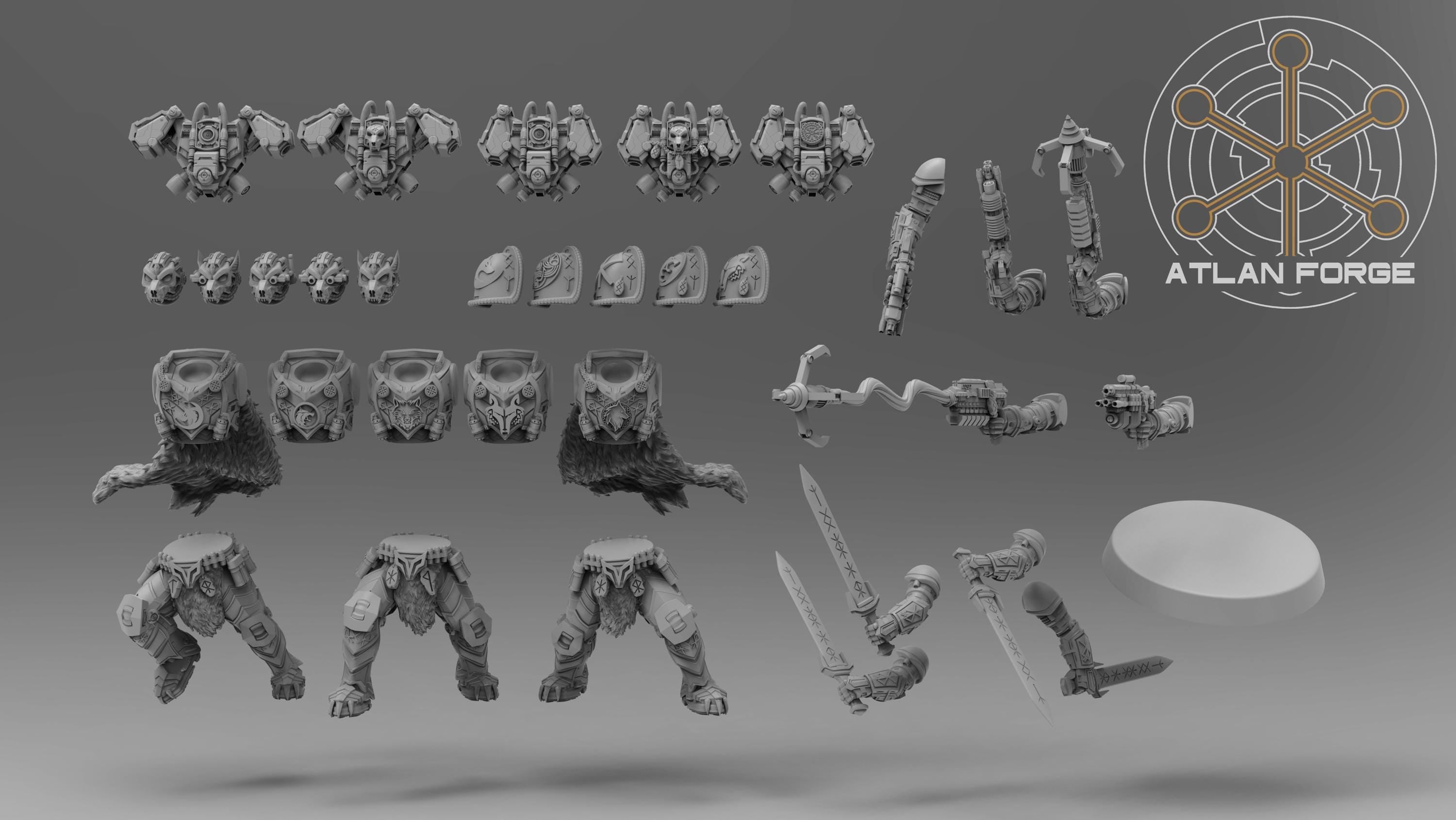 Asgardian Ravagers 32mm wargame fantasy miniature dnd wargaming miniature dungeons and dragons painting gift RPG tabletop minis