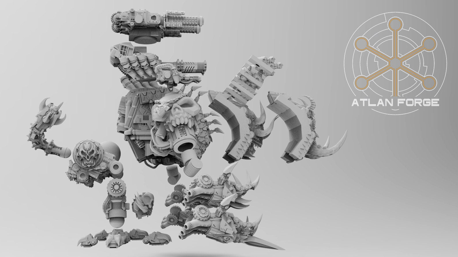 Hades Demon dreadnought 32mm sci-fi fantasy miniature for tabletop games grimdark RPGs dnd wargaming miniature dungeons and dragons gift