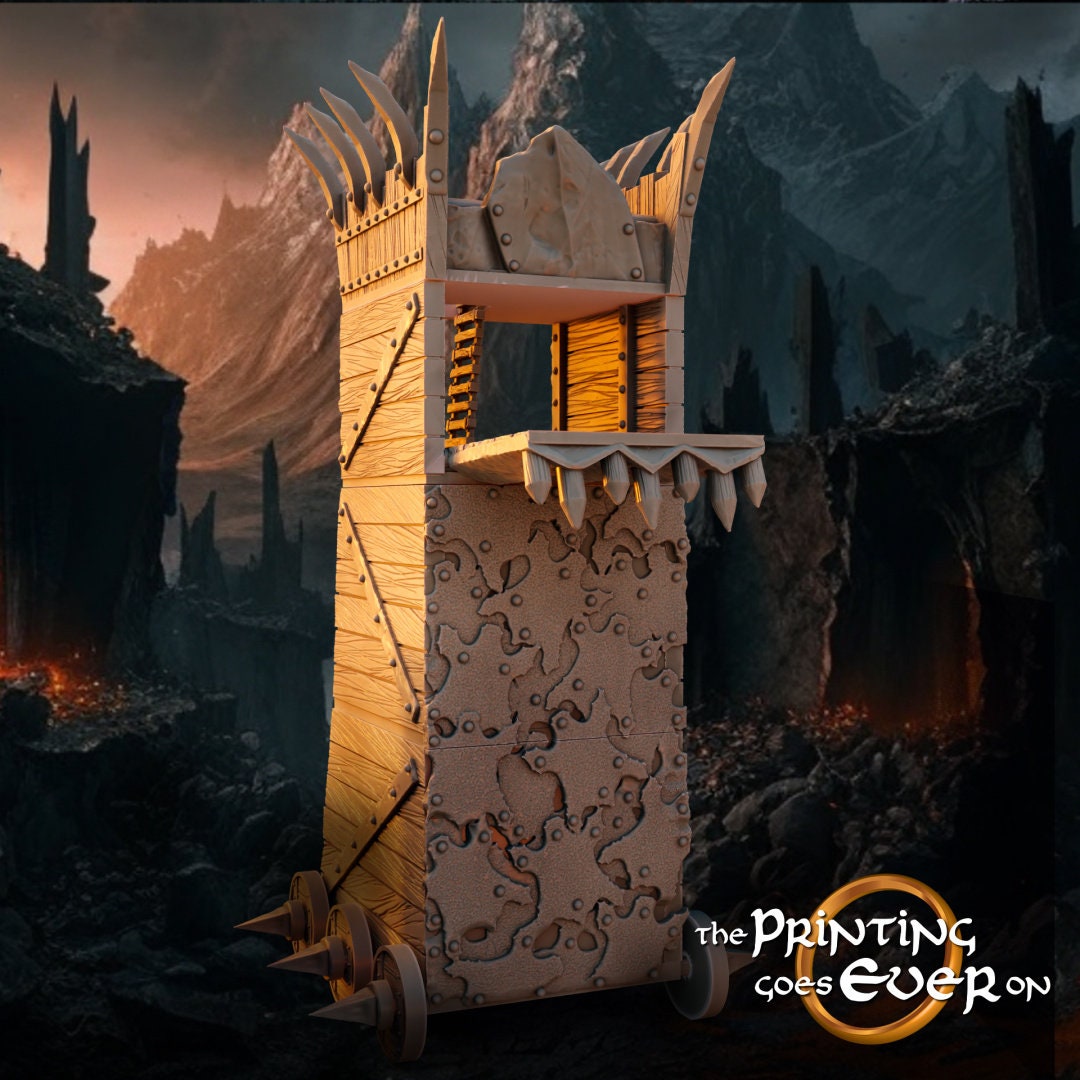 Siege tower 28mm miniatures dnd fantasy miniatures dungeons and dragons minis wargaming miniatures tabletop wargames miniature