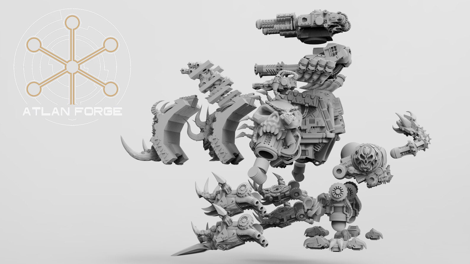 Hades Demon dreadnought 32mm sci-fi fantasy miniature for tabletop games grimdark RPGs dnd wargaming miniature dungeons and dragons gift