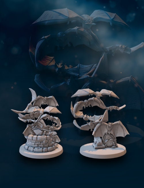 Bat warbrand 28mm miniature dungeon and dragons fantasy wargaming miniature tabletop fantasy wargame miniature painting gift dnd mini