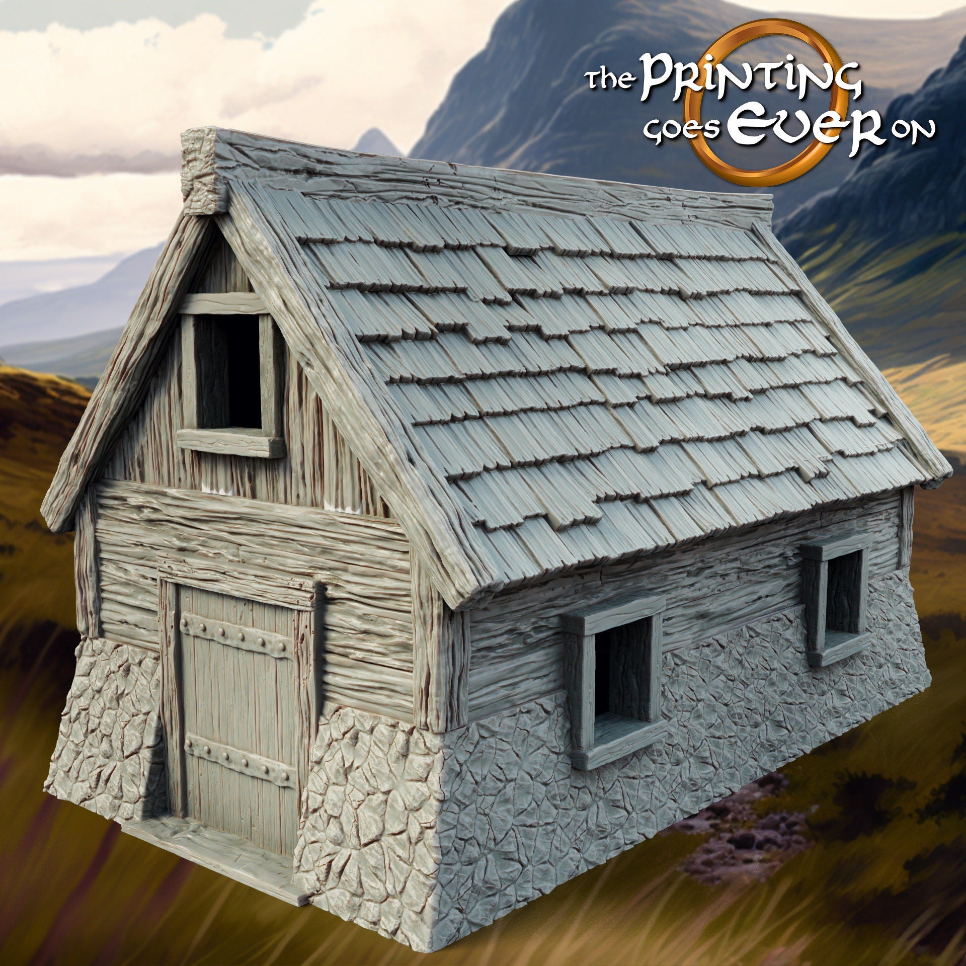 Farmstead Terrain Cottage A 28mm Scatter Terrain tabletop fantasy wargaming terrain for dnd dungeons and dragons pathfinder miniature gift