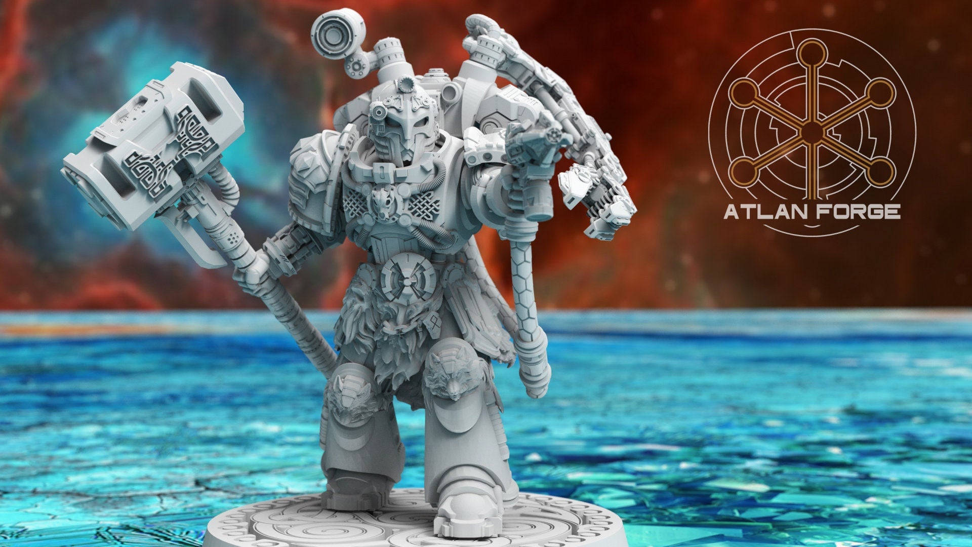 Asgardian Artificer 32mm sci-fi fantasy miniature for tabletop games grimdark RPGs dnd wargaming miniature dungeons and dragons gift