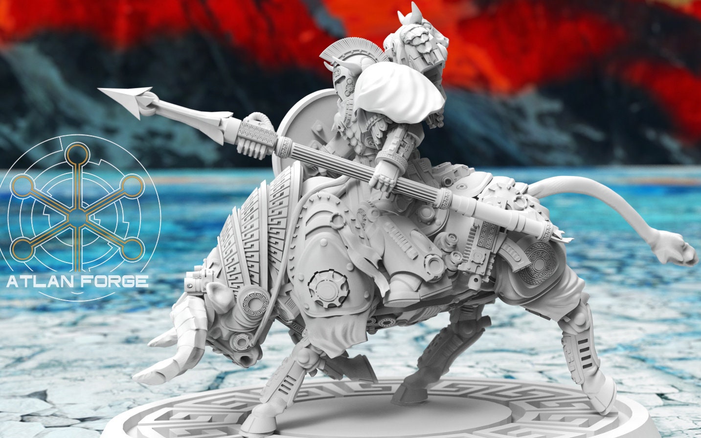 Minoan Bull Riders 32mm wargame miniatures fantasy dnd wargaming minis dungeons and dragons painting gift RPG tabletop minis