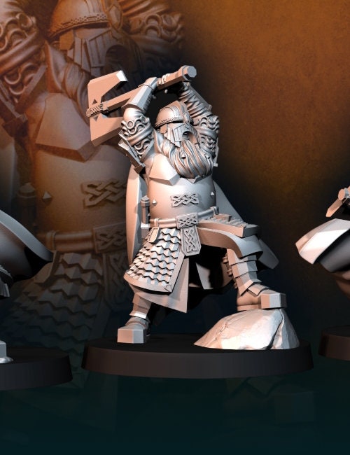 Kalak dwarf king guards 28mm miniatures fantasy dungeons and dragons miniature wargaming miniatures tabletop dnd dwarf army miniatures