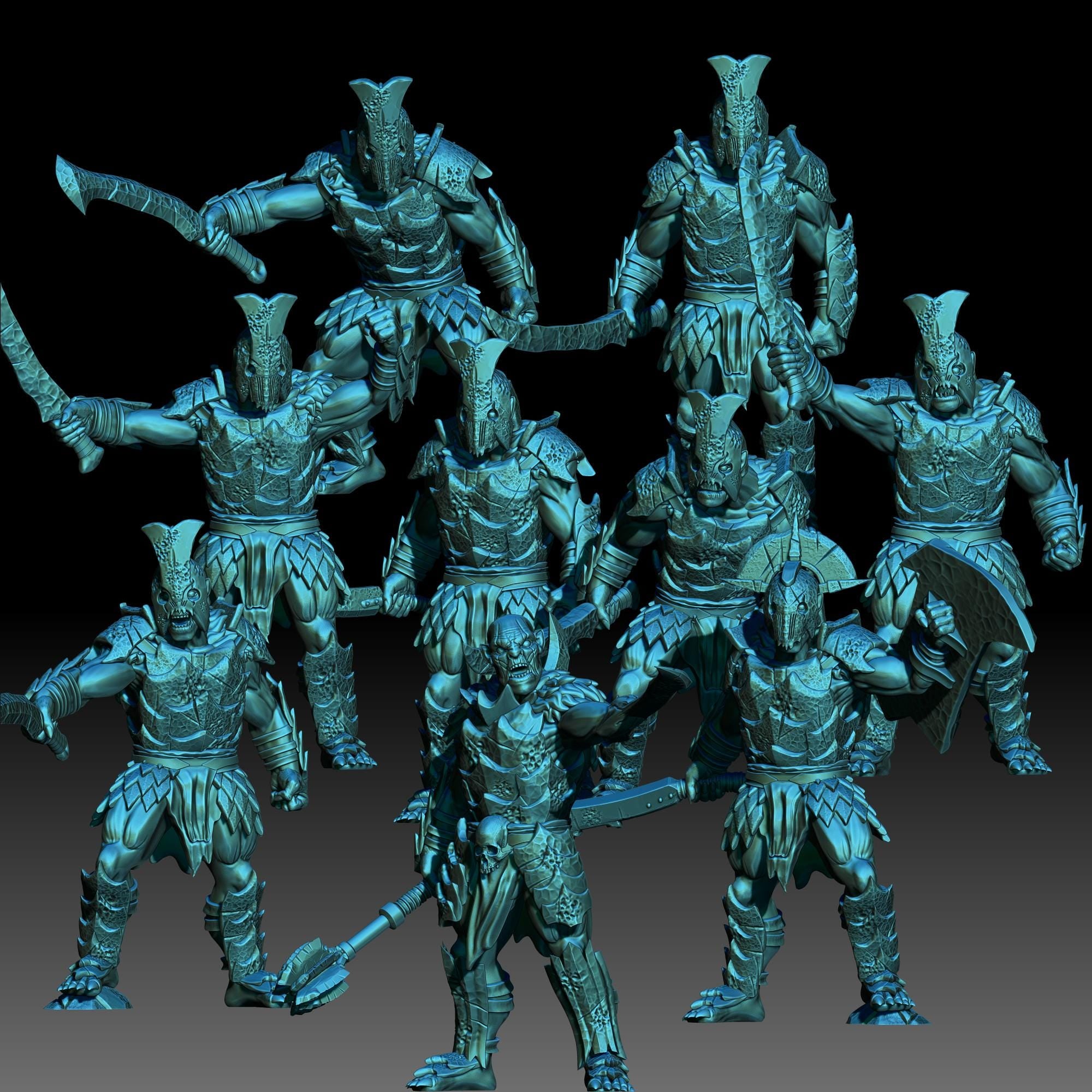 Iron Fang warband 28mm miniatures dnd gift fantasy miniatures dungeons and dragons minis wargaming miniatures tabletop wargames miniature