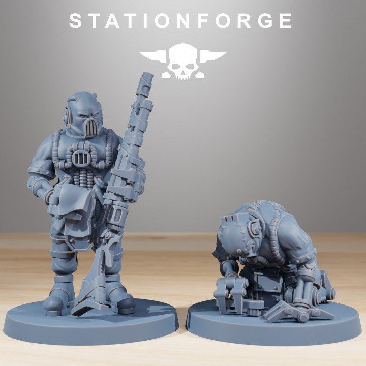 Scavenger Cyborgs 32mm sci-fi fantasy miniature for tabletop games grimdark RPGs dnd wargaming miniature dungeons and dragons