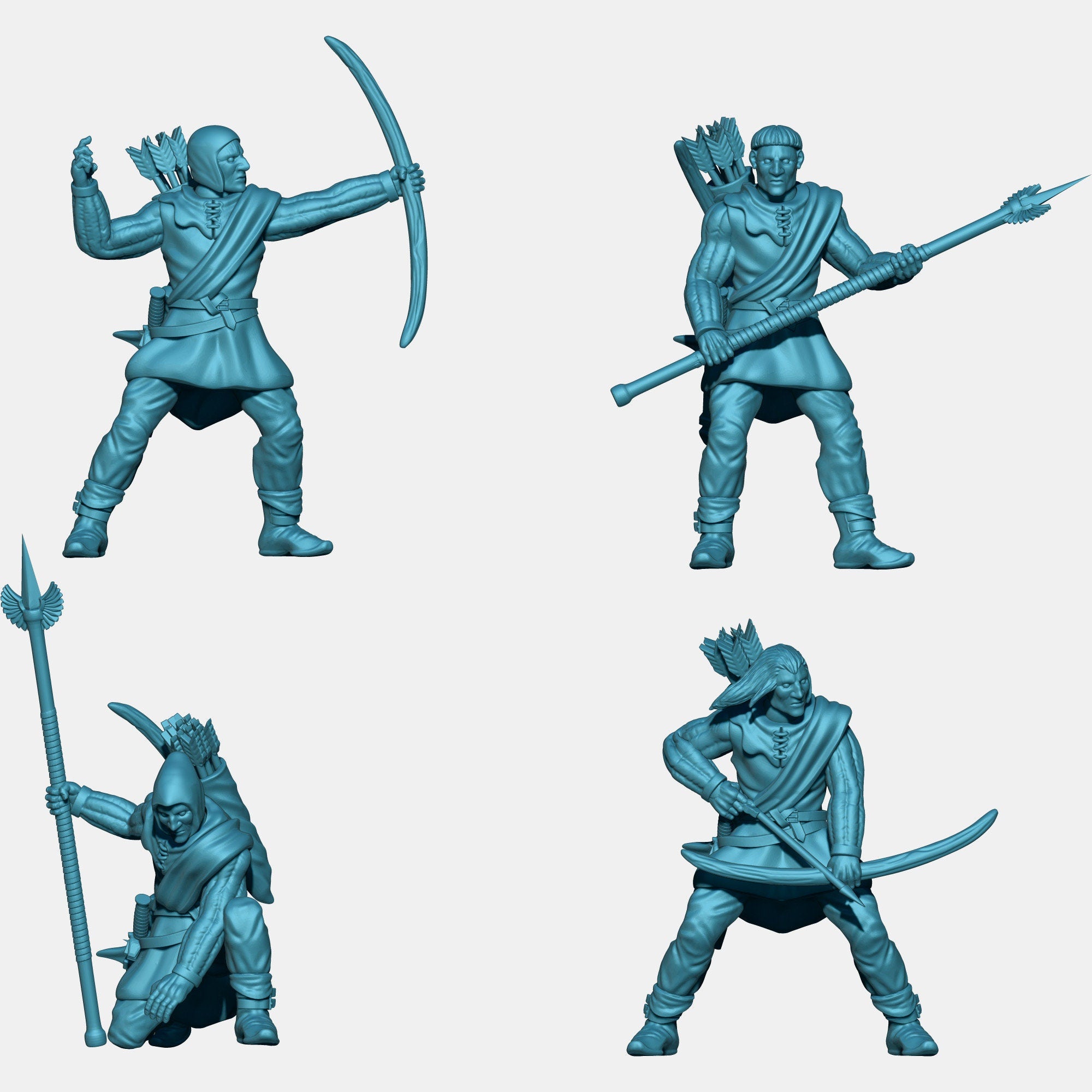 swan knights Archers 28mm miniatures fantasy dungeons and dragons miniature wargaming miniatures tabletop dnd dwarf army miniatures