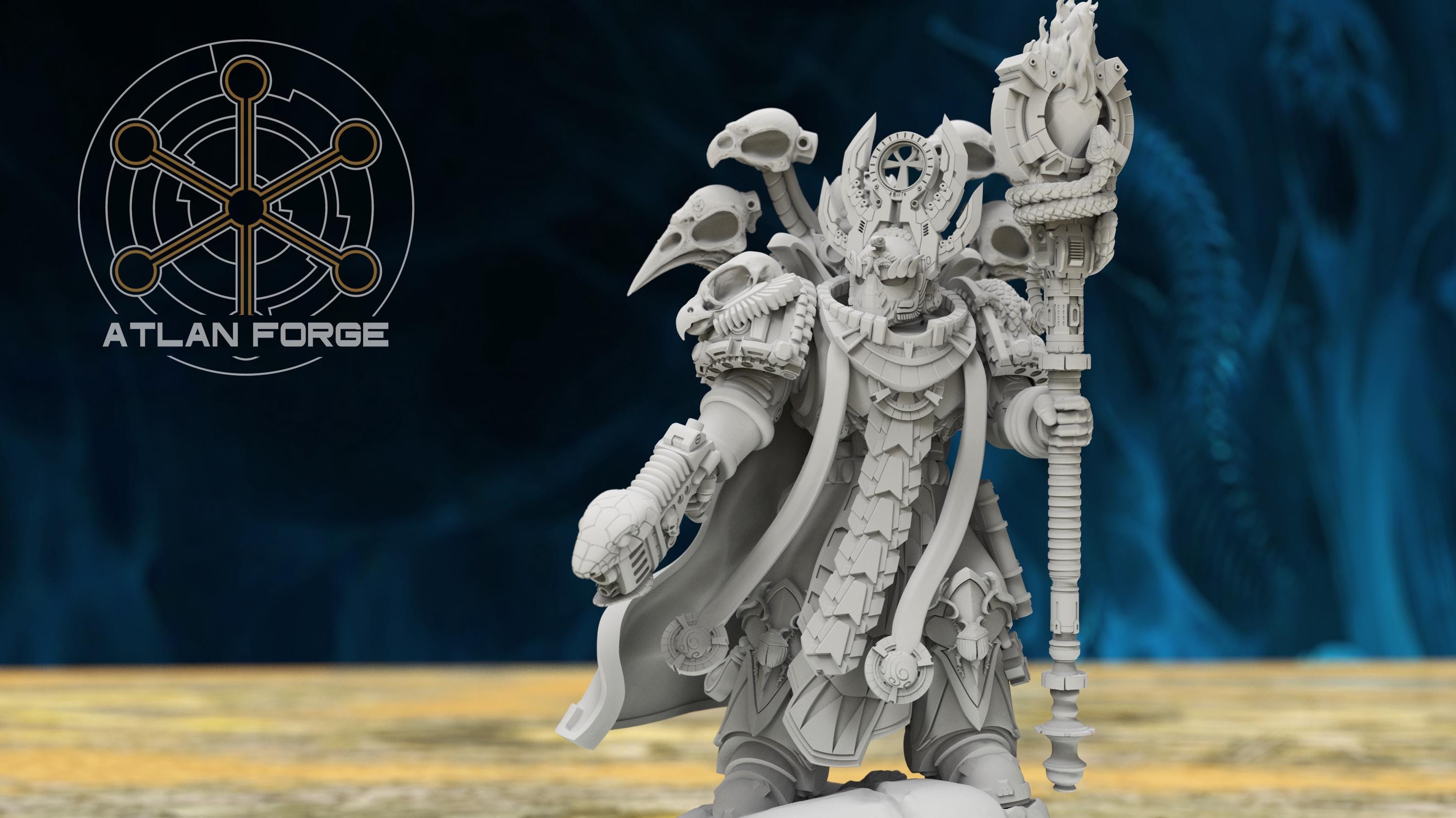 Ahyet Bahl Archmage of Aegyptus 32mm wargame fantasy miniature dnd wargaming miniature dungeons and dragons painting gift RPG tabletop minis