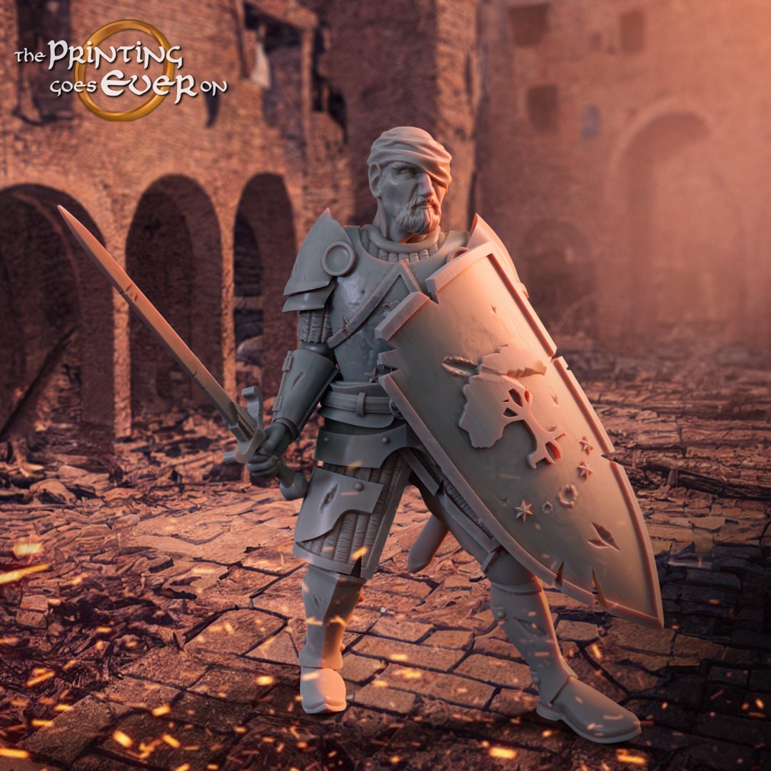 Osthold Veterans 28mm dnd miniature dungeon and dragons fantasy wargaming miniature  tabletop wargaming  fantasy miniature for painting