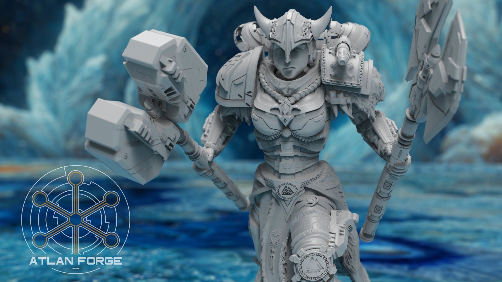 Asgardian Shield Maidens 32mm wargame miniatures fantasy dnd wargaming minis dungeons and dragons painting gift RPG tabletop minis