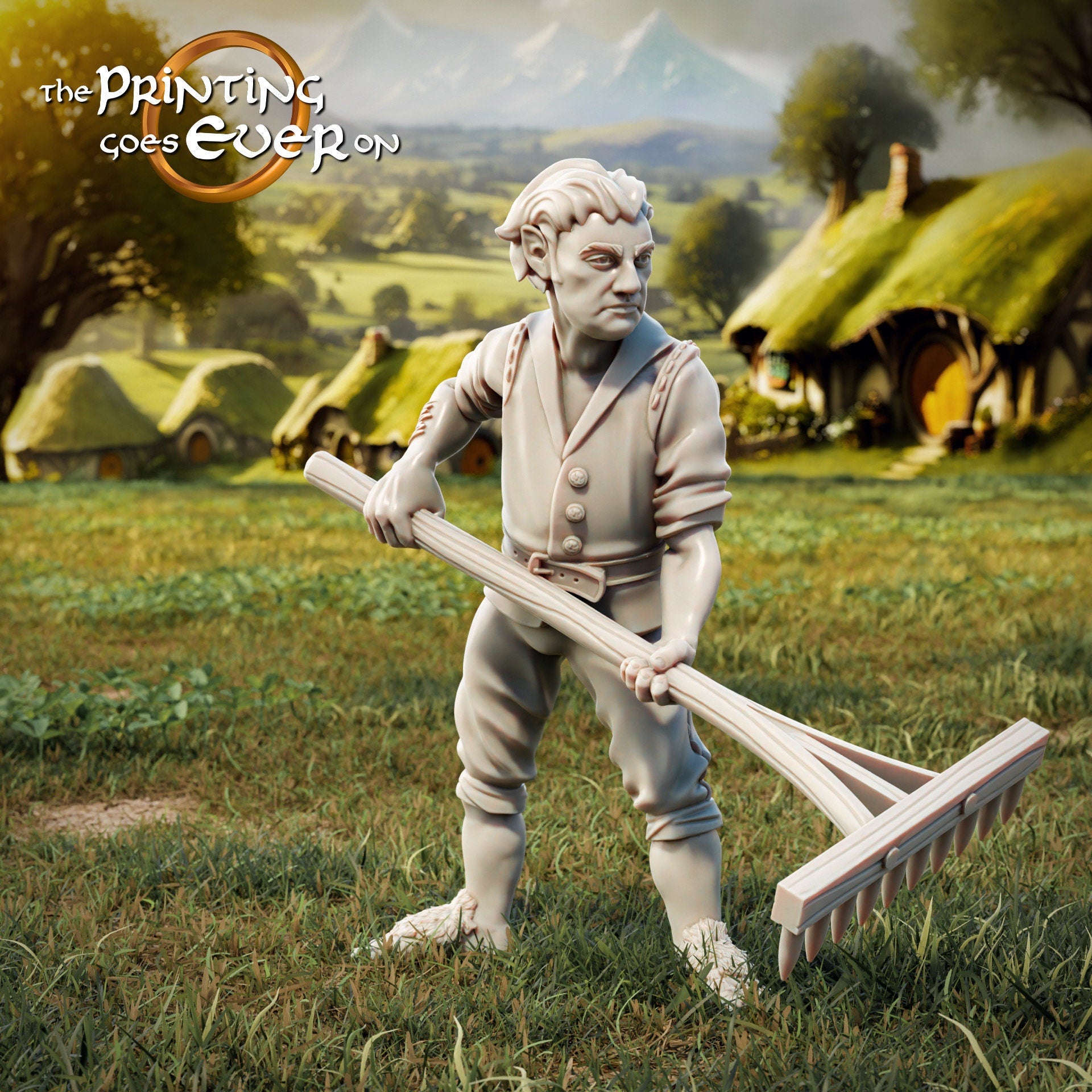 Halfling Commoners 28mm dnd miniature dungeon and dragons fantasy wargaming miniature tabletop wargame miniature for painting