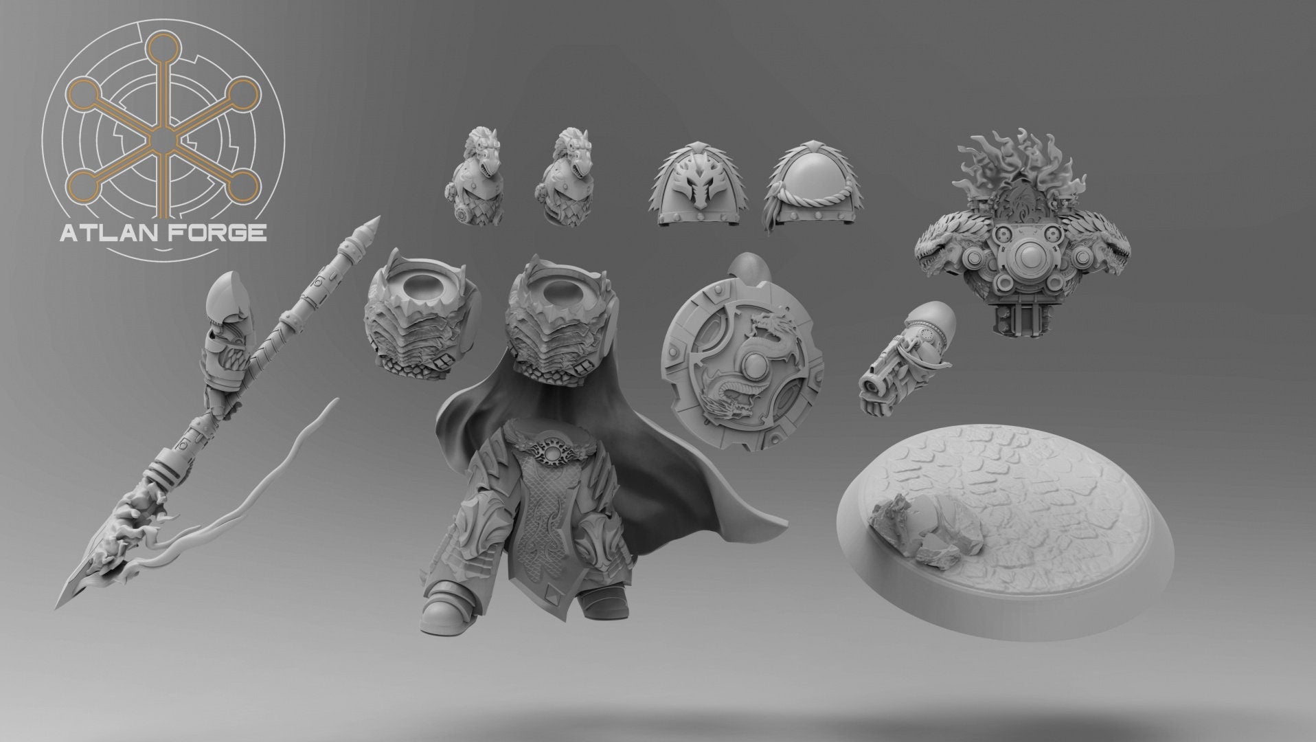 Dragon Knights Captain 32mm wargaming fantasy miniature dnd wargaming miniature dungeons and dragons painting gift RPG tabletop minis