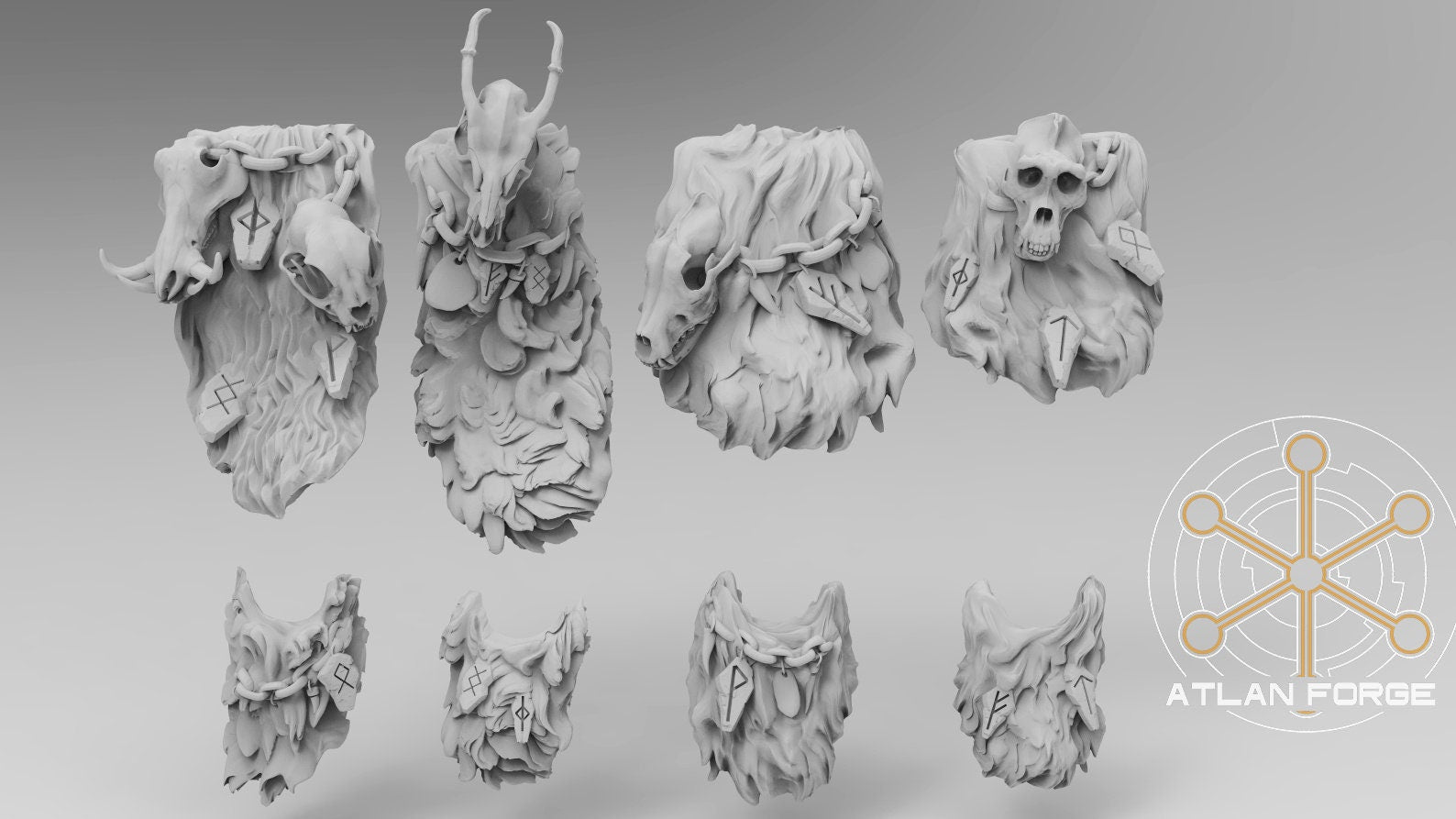 Miniature conversions kits Asgardian Accessories fantasy 32mm miniature kit bashing set for wargaming miniature painting gift RPG tabletop